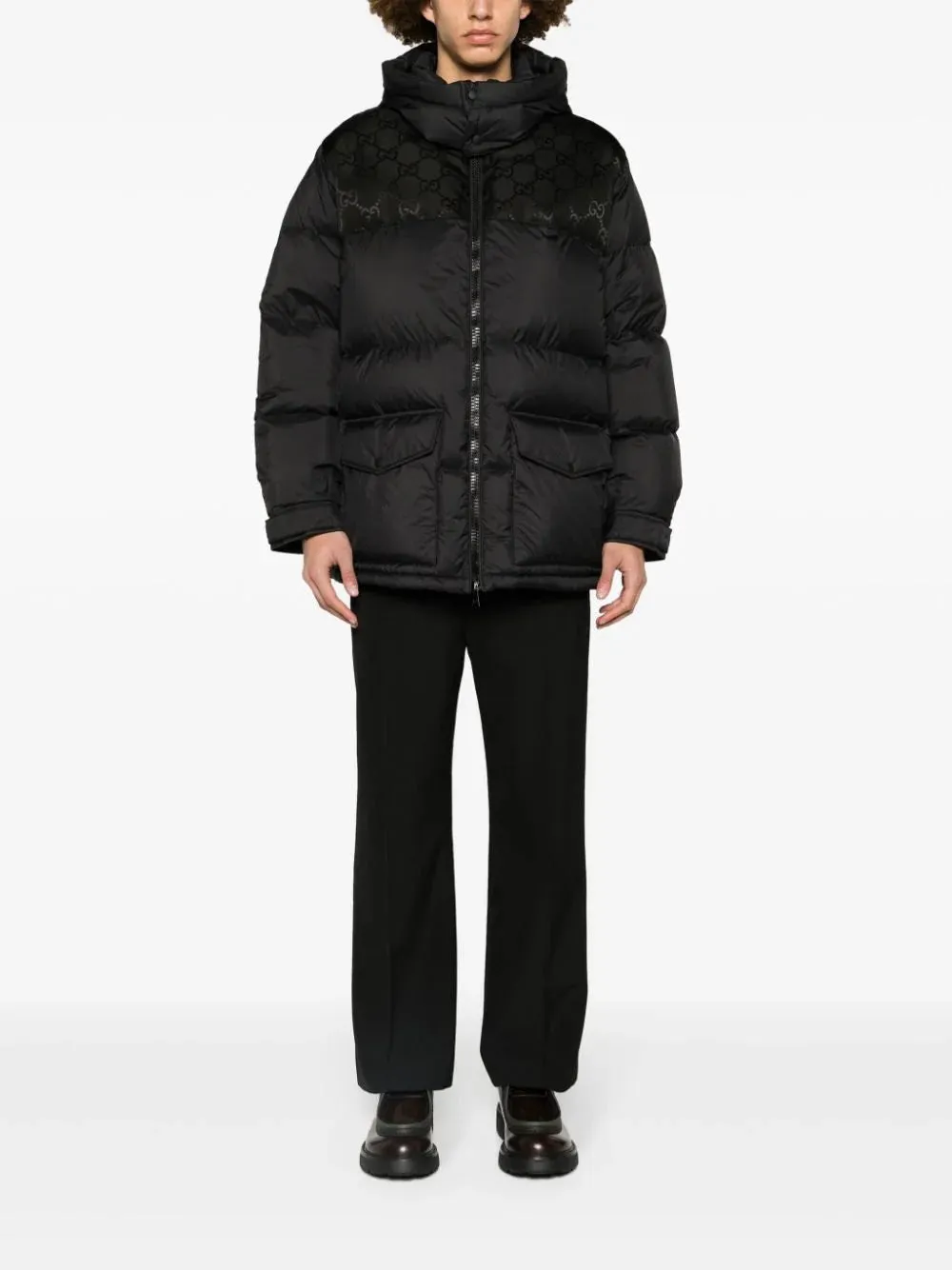 GG Inserts Detailing Puffer Jacket