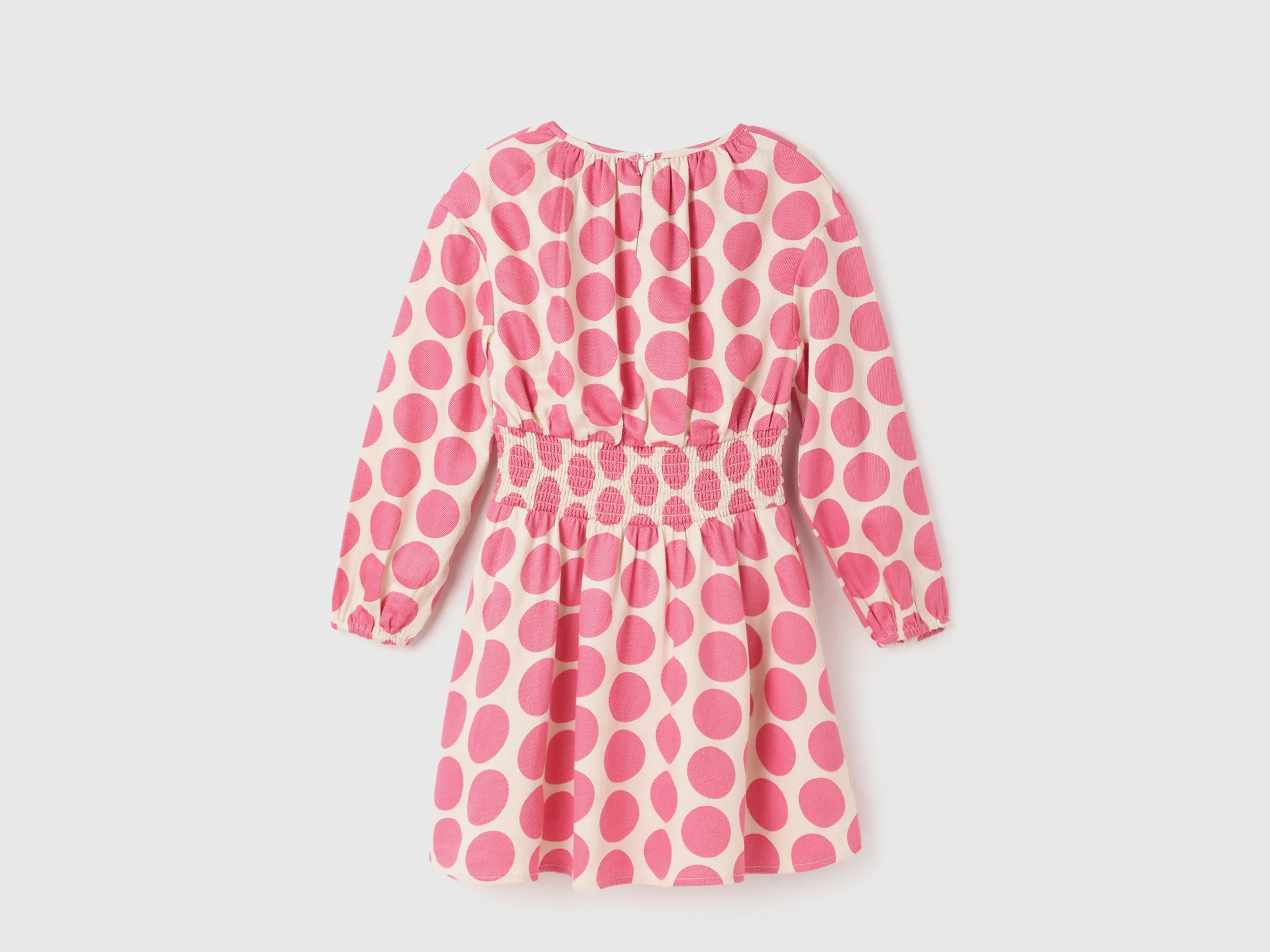 Girl's Regular Fit Round Neck Polka Dot Dresses