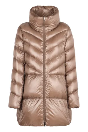 Glossy nylon down jacket