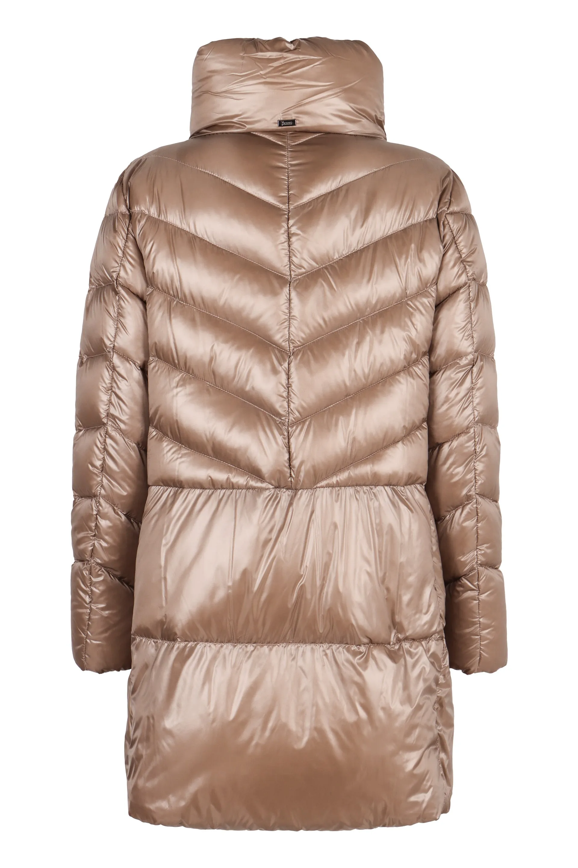 Glossy nylon down jacket
