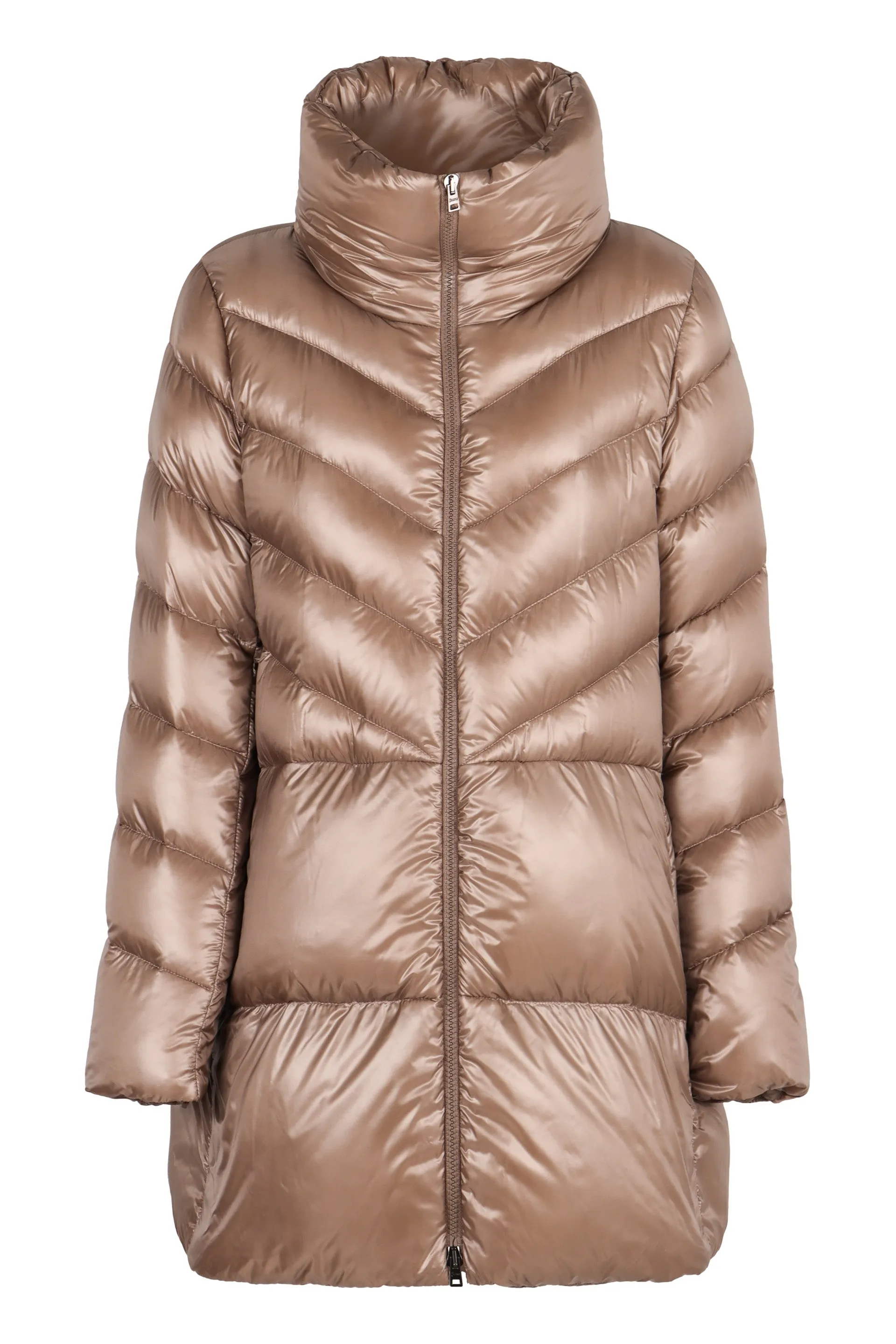 Glossy nylon down jacket