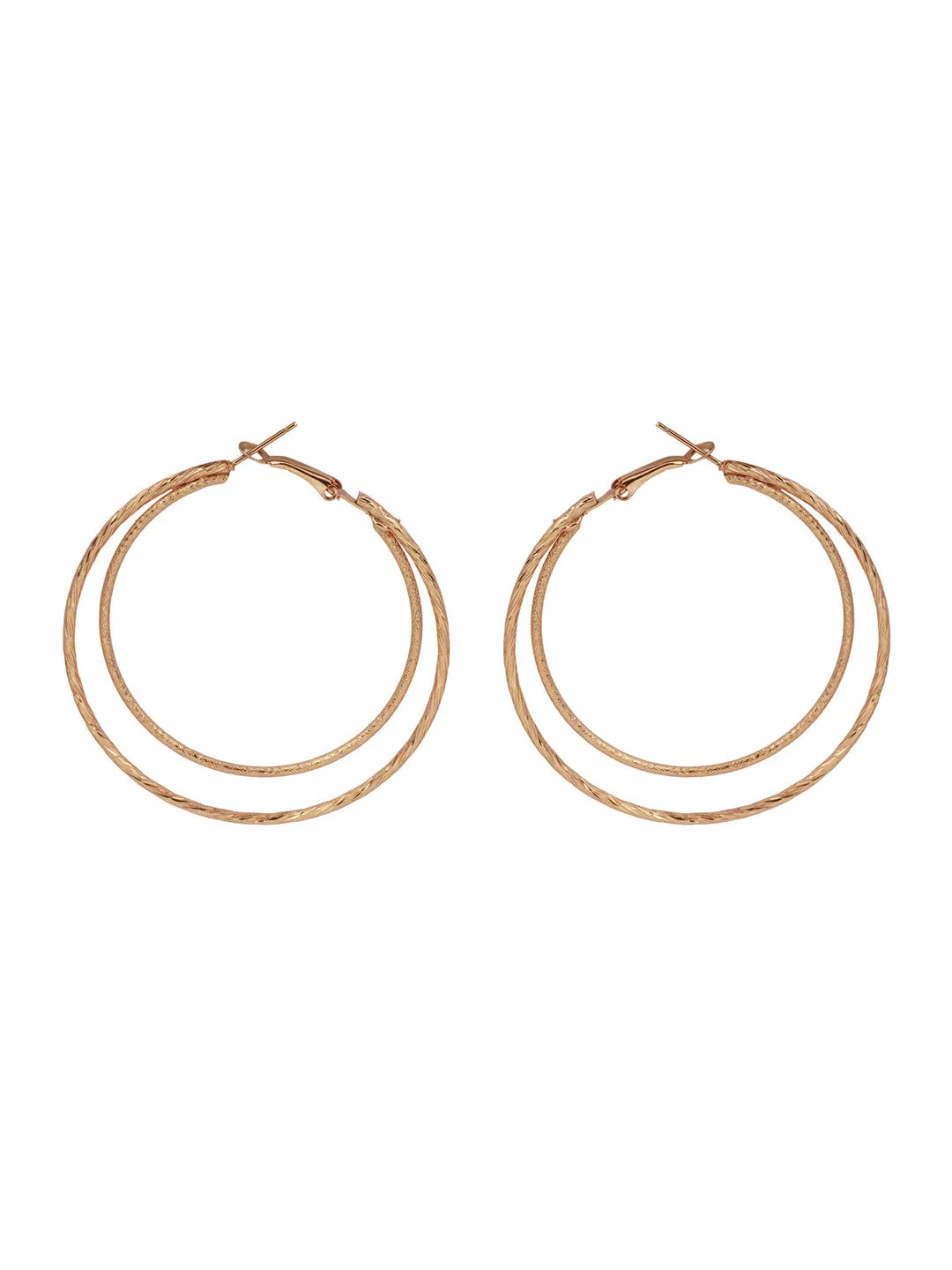 Gold Twisted Layered Hoops