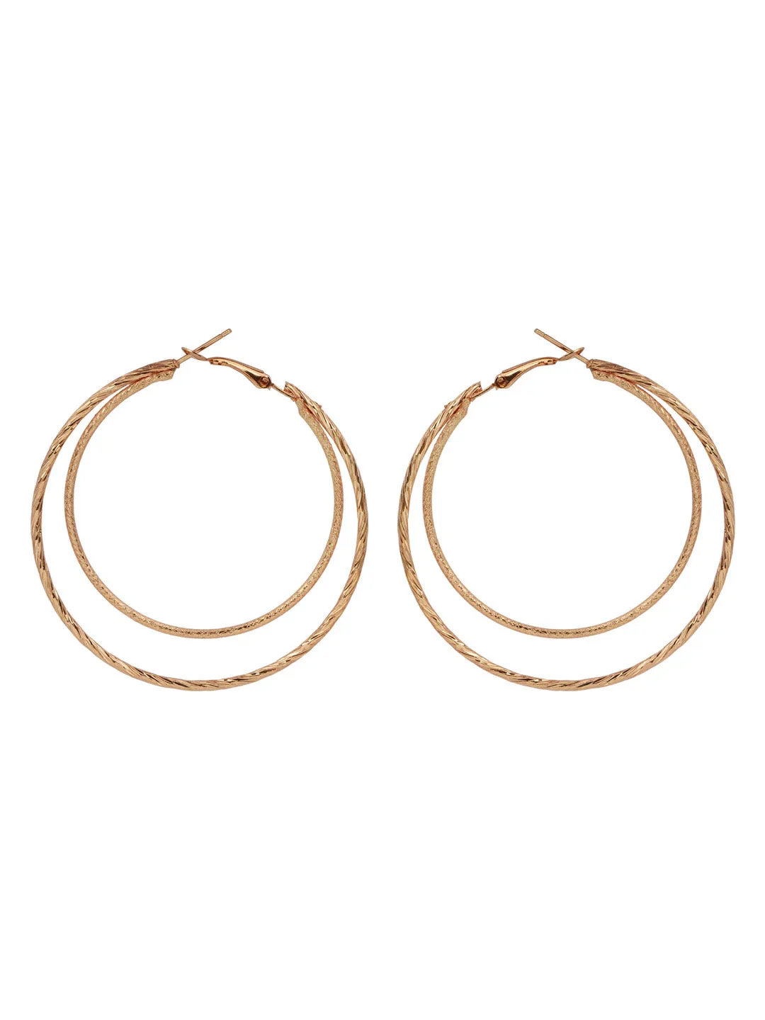 Gold Twisted Layered Hoops
