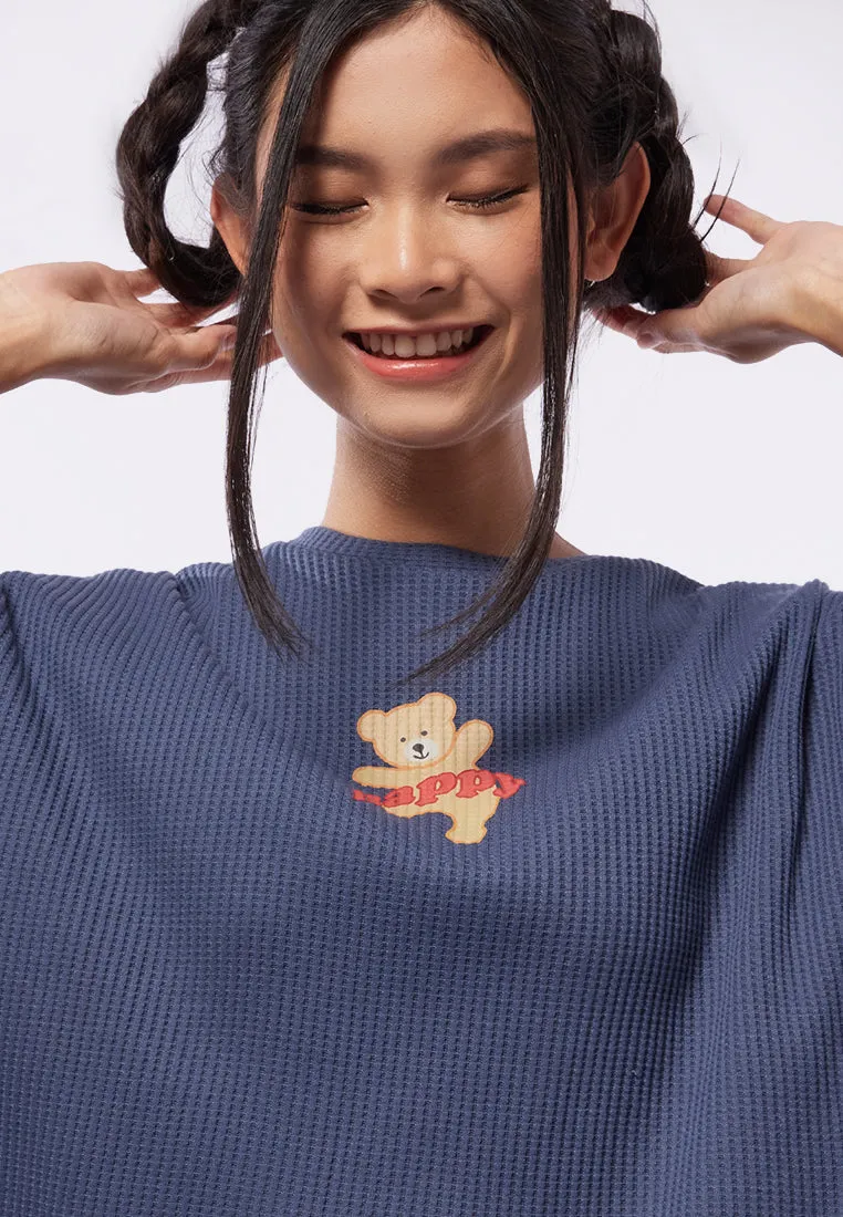 Graphic Long Sleeve Crop Sweatshirt