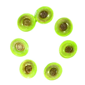 Green vintage glass buttons