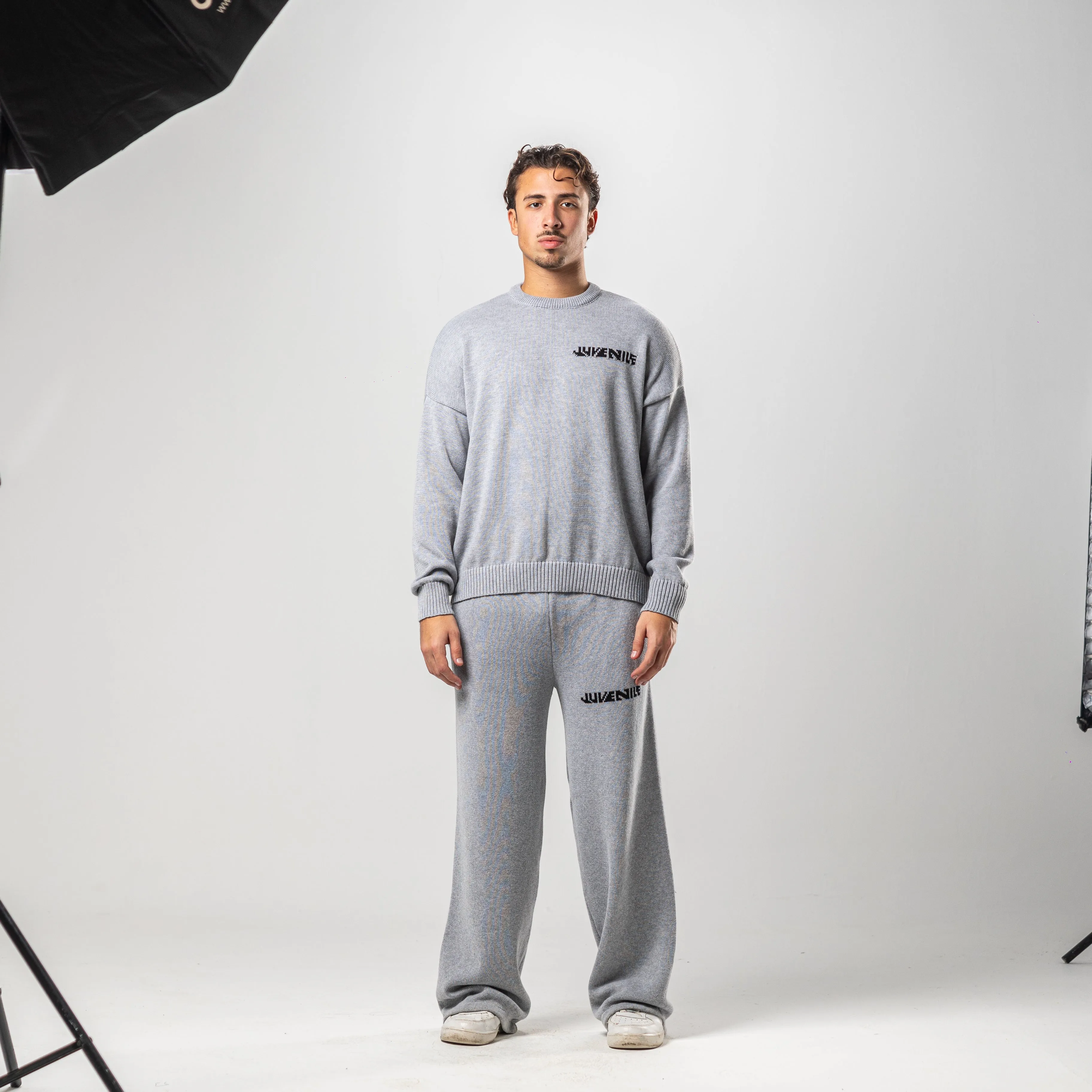 Grey Juvenile Logo Knit Sweater