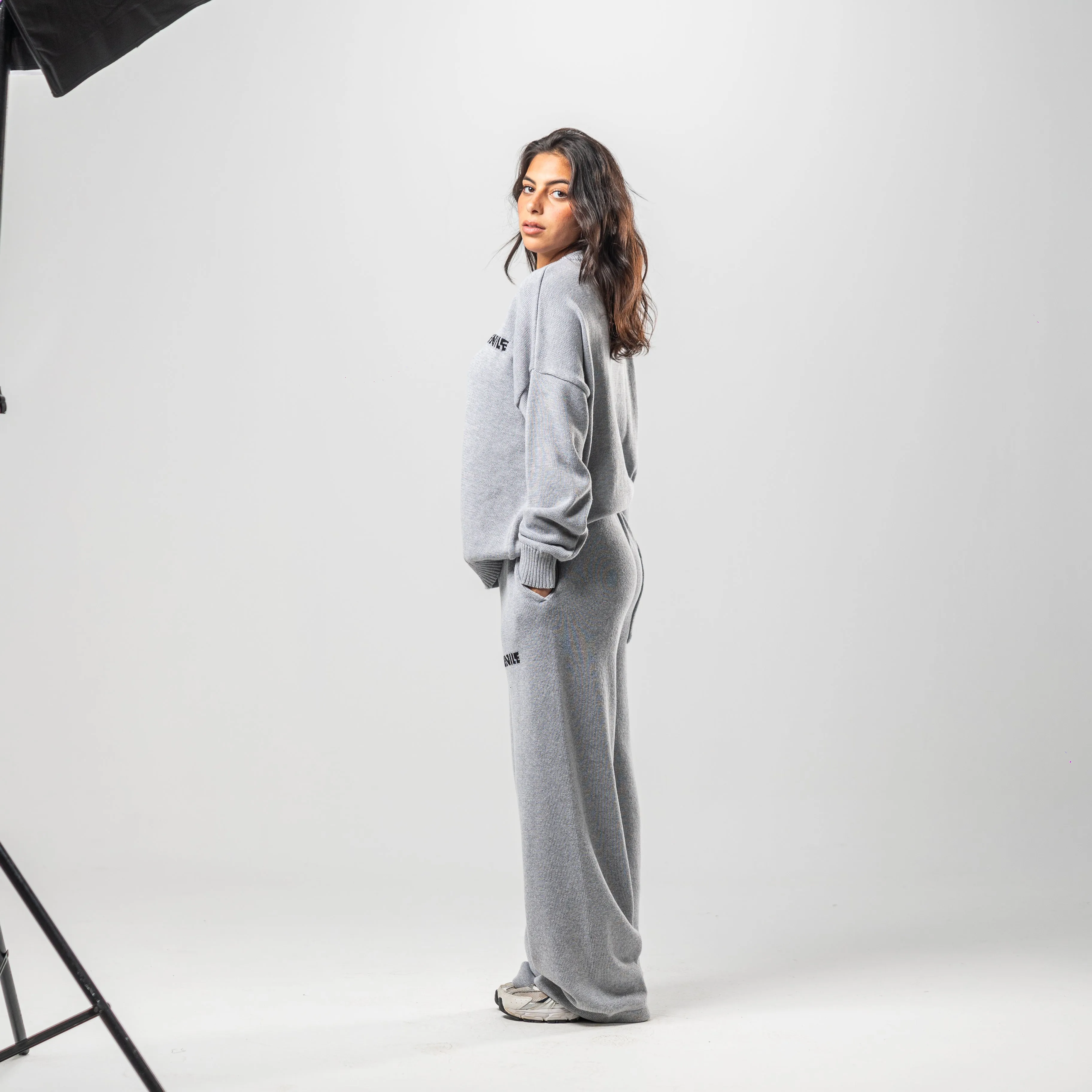 Grey Juvenile Logo Knit Sweater