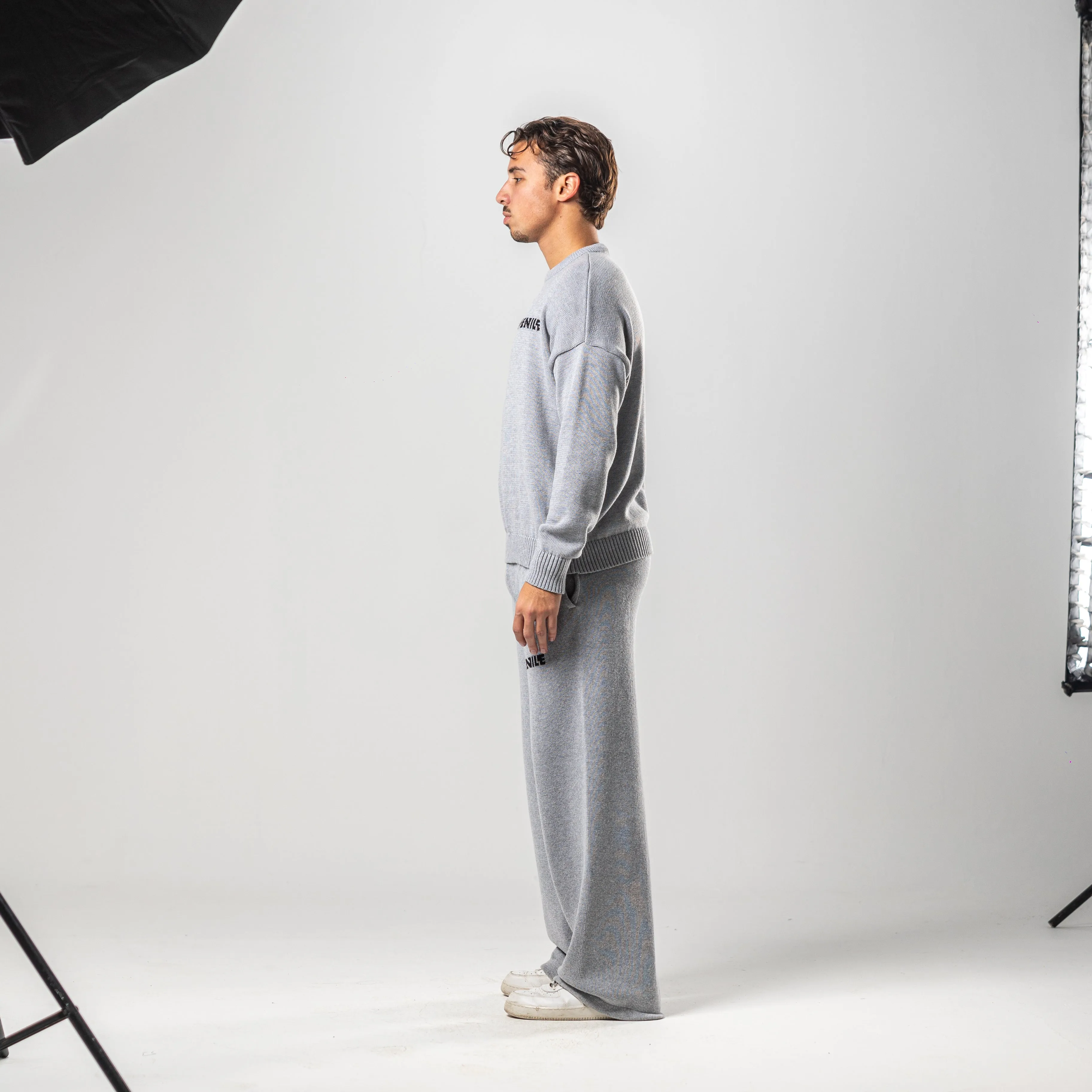 Grey Juvenile Logo Knit Sweater