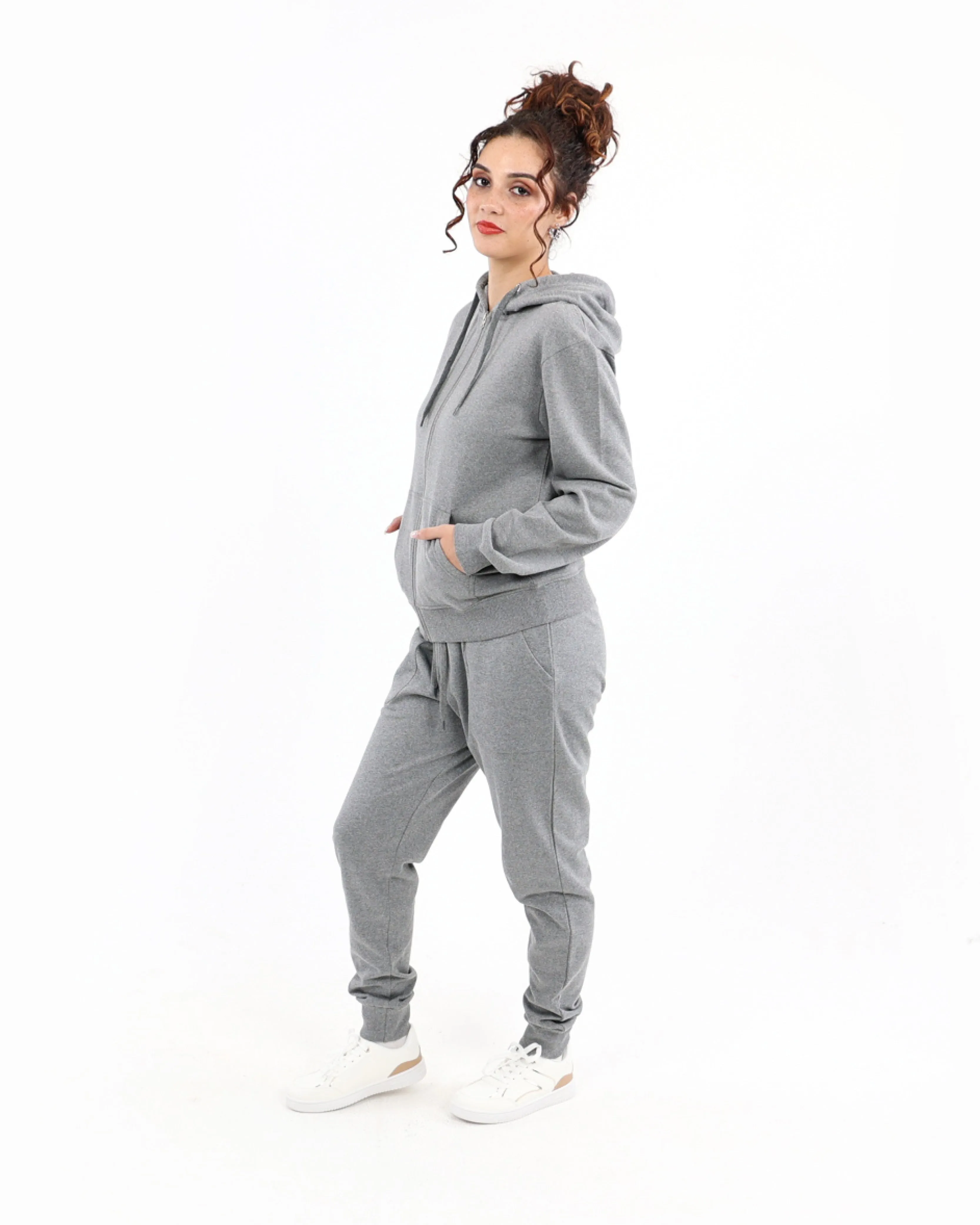 Grey Zip-Up Hoodie