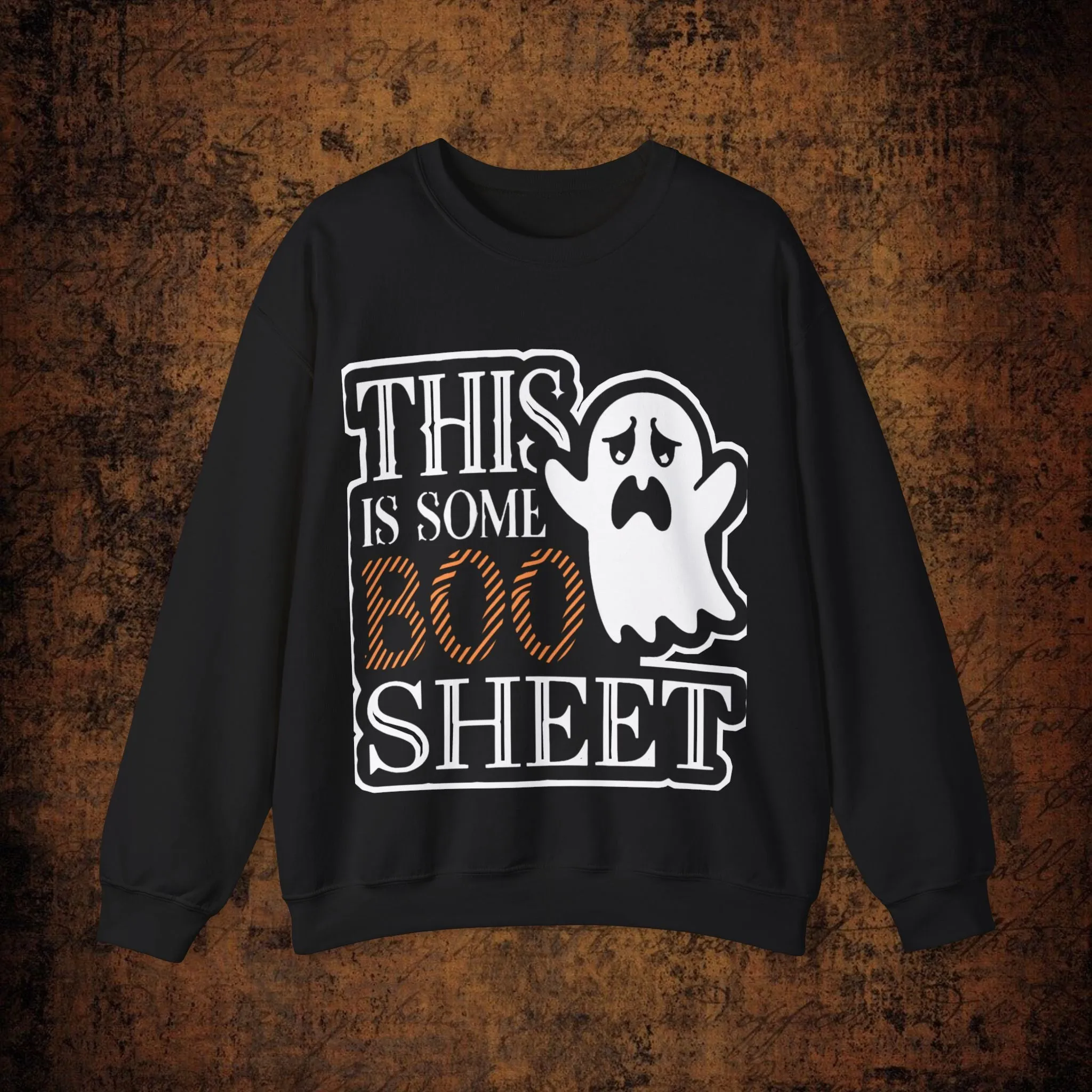 Halloween Unisex Heavy Blend™ This Is Some Boos Shit Typographical Art Crewneck Sweatshirt