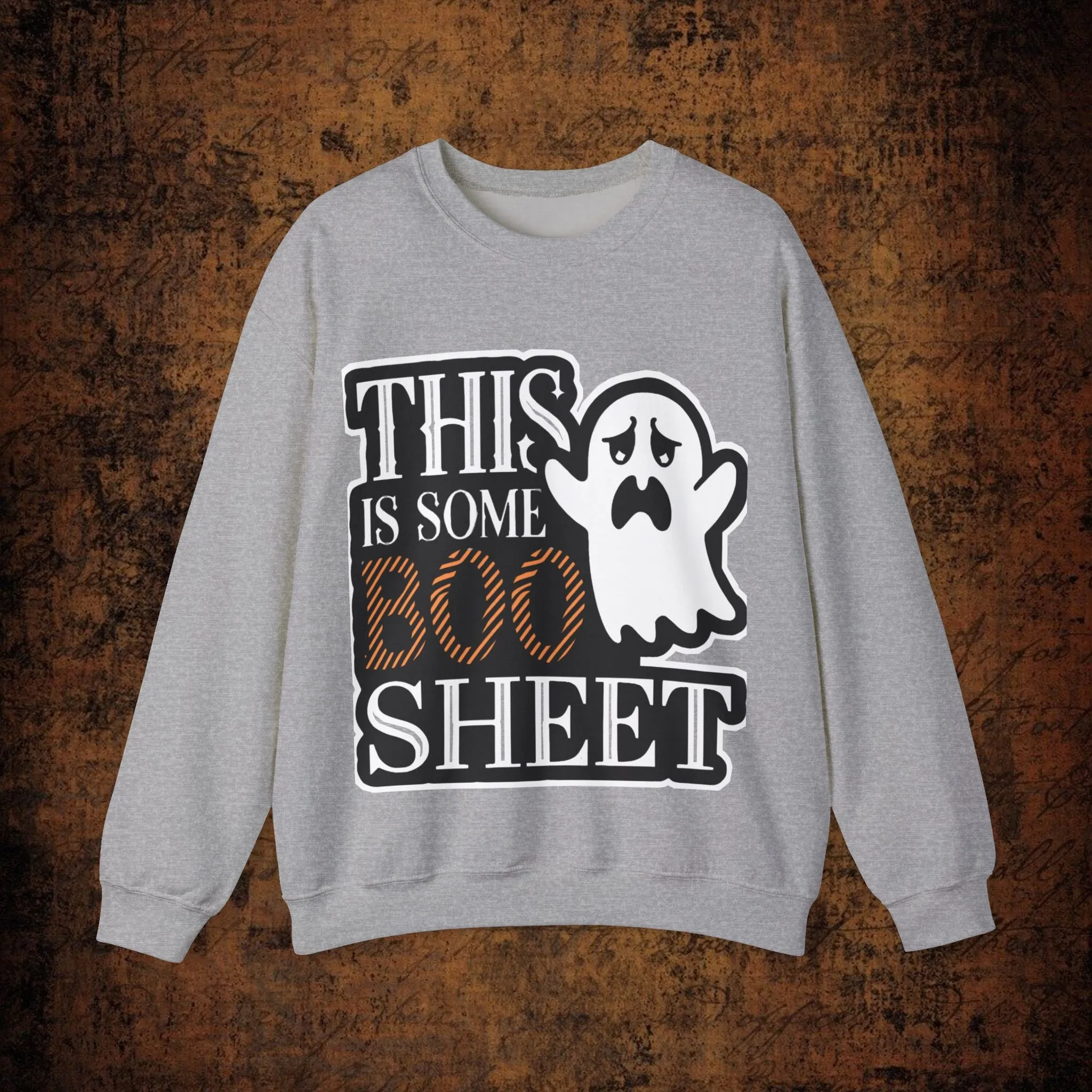 Halloween Unisex Heavy Blend™ This Is Some Boos Shit Typographical Art Crewneck Sweatshirt
