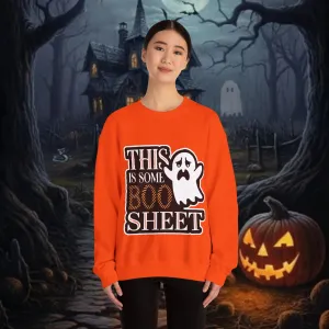 Halloween Unisex Heavy Blend™ This Is Some Boos Shit Typographical Art Crewneck Sweatshirt
