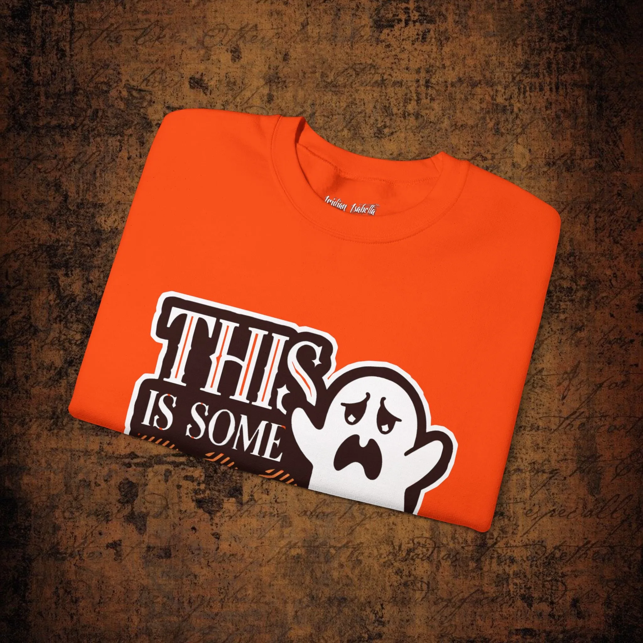 Halloween Unisex Heavy Blend™ This Is Some Boos Shit Typographical Art Crewneck Sweatshirt