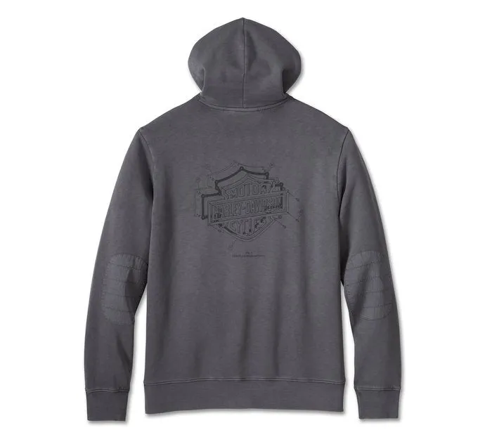 Harley-Davidson Men's Bar & Shield 3D Hoodie - Blackened Pearl