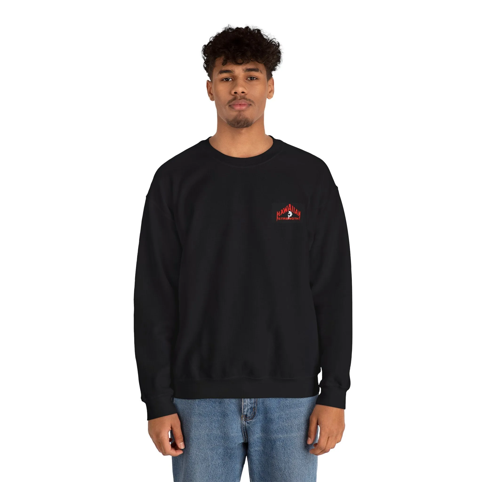 Hawaiian Strength Ikaika The Guardian Vintage Design 90s New Print Unisex Heavy Blend™ Crewneck Sweatshirt