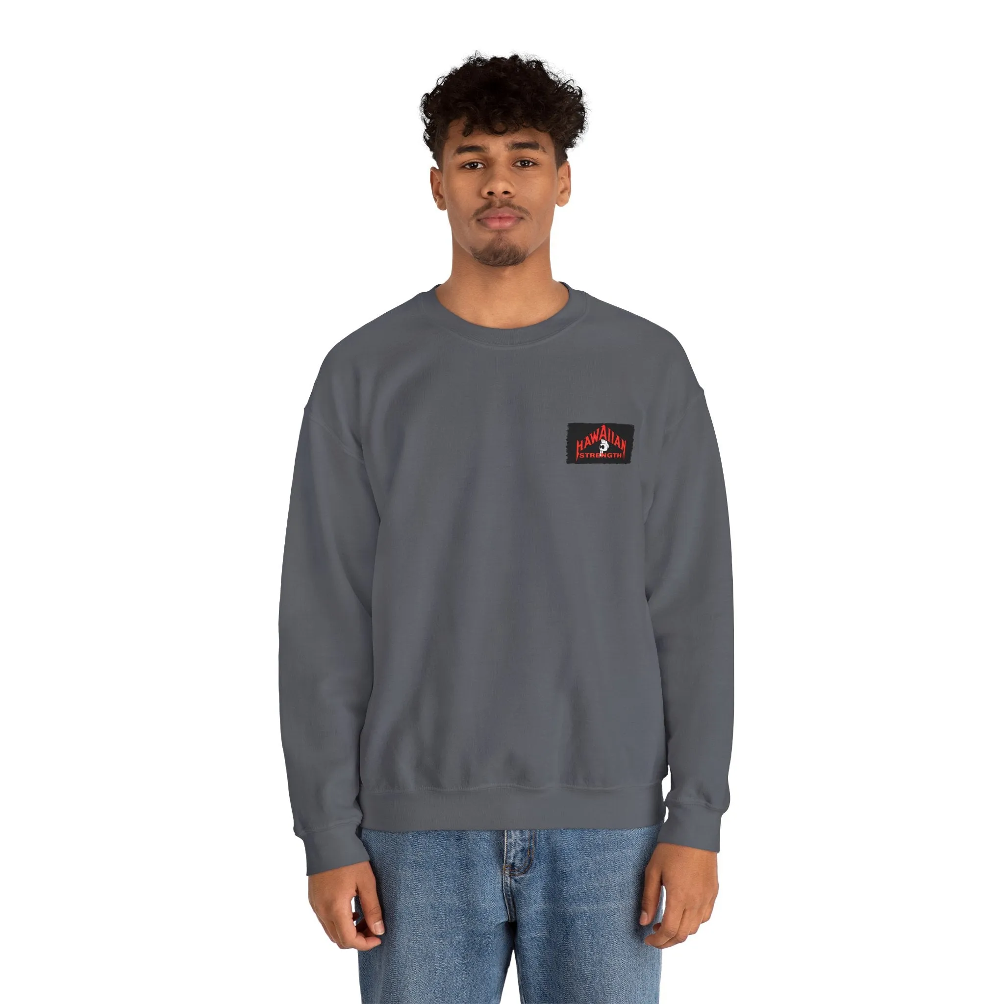 Hawaiian Strength Ikaika The Guardian Vintage Design 90s New Print Unisex Heavy Blend™ Crewneck Sweatshirt