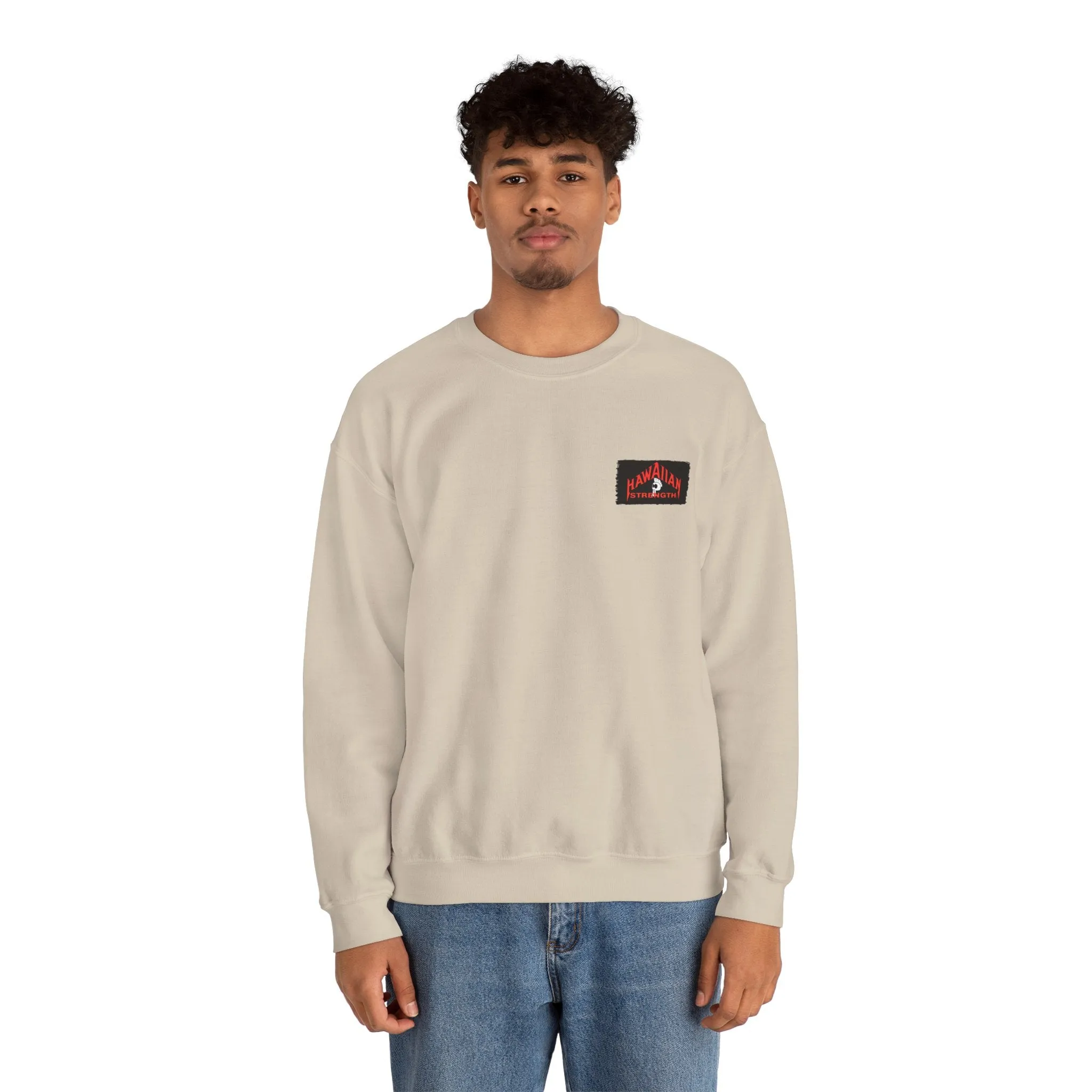 Hawaiian Strength Ikaika The Guardian Vintage Design 90s New Print Unisex Heavy Blend™ Crewneck Sweatshirt