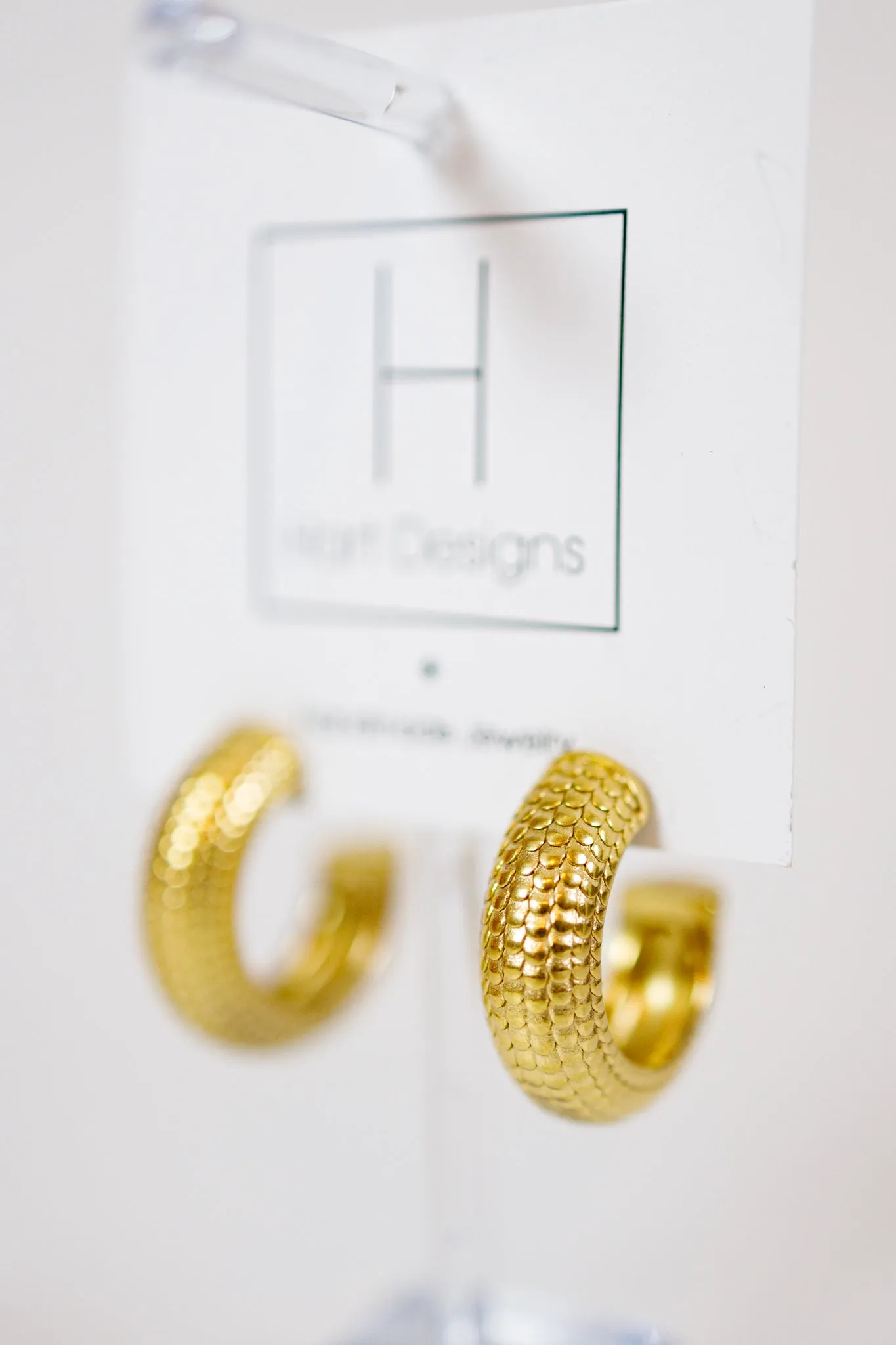 HD Gold Textured Hoops