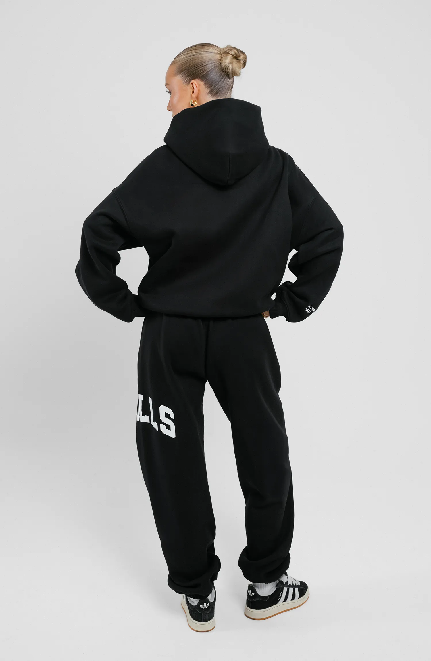 HIDDEN ZIP HOODIE BLACK