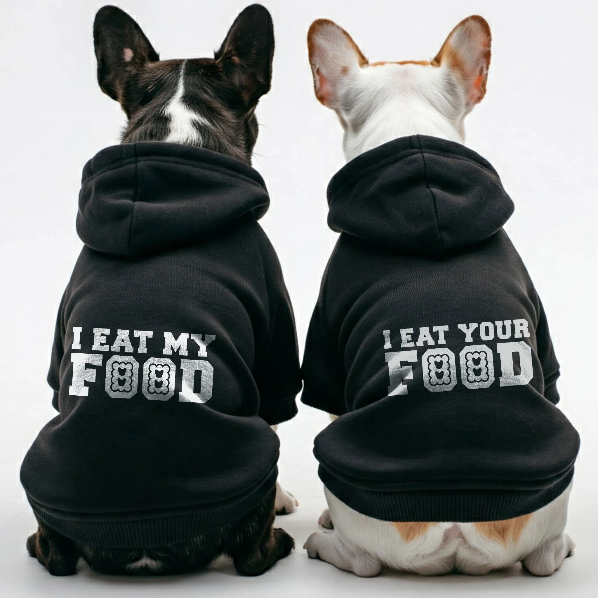 I eat my food and I eat your food - Matching French Bulldog Hoodies – Stylish, Cozy & Personalized!