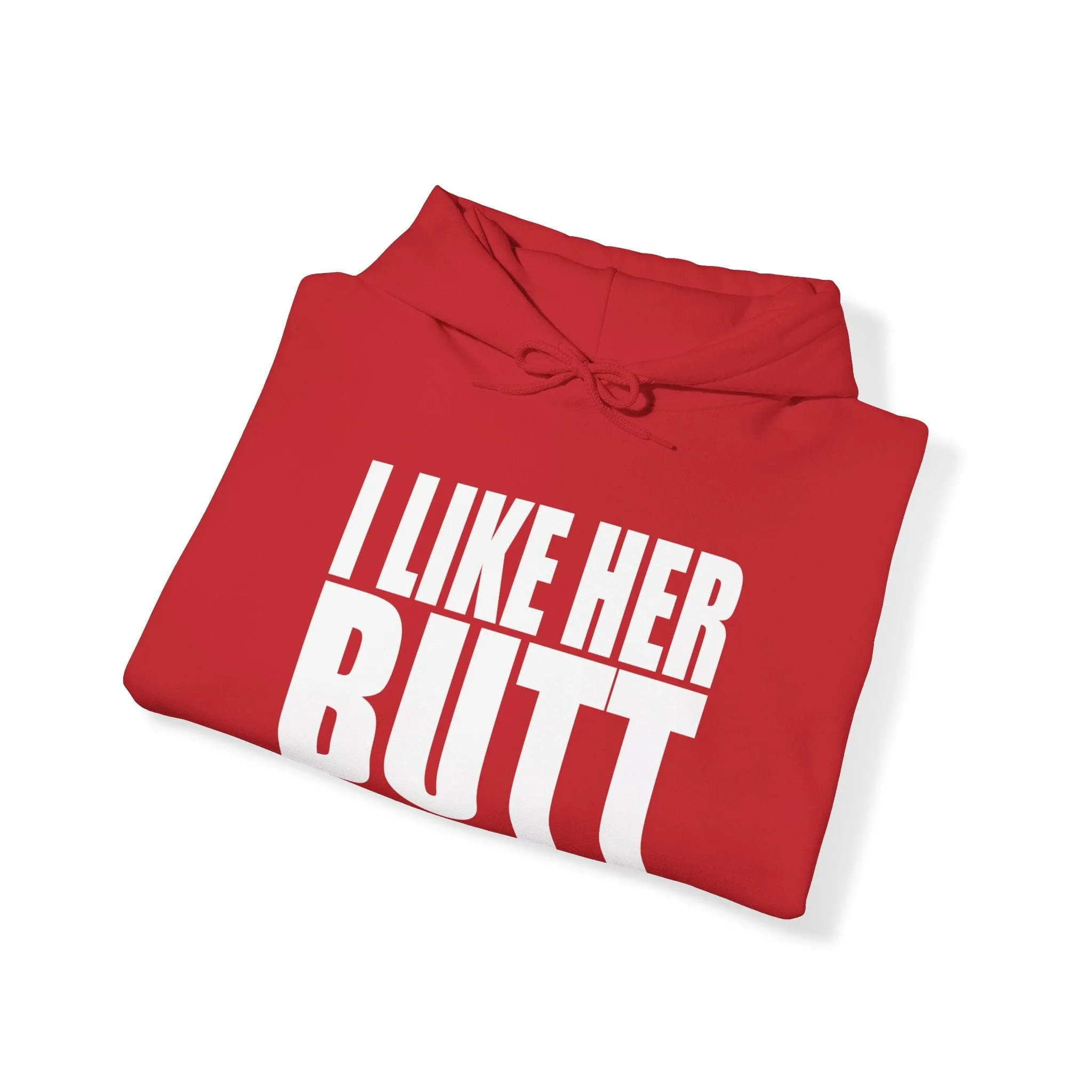 I Like Her Butt Red Hoodie