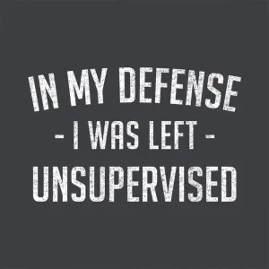 In My Defense I Was Left Unsupervised