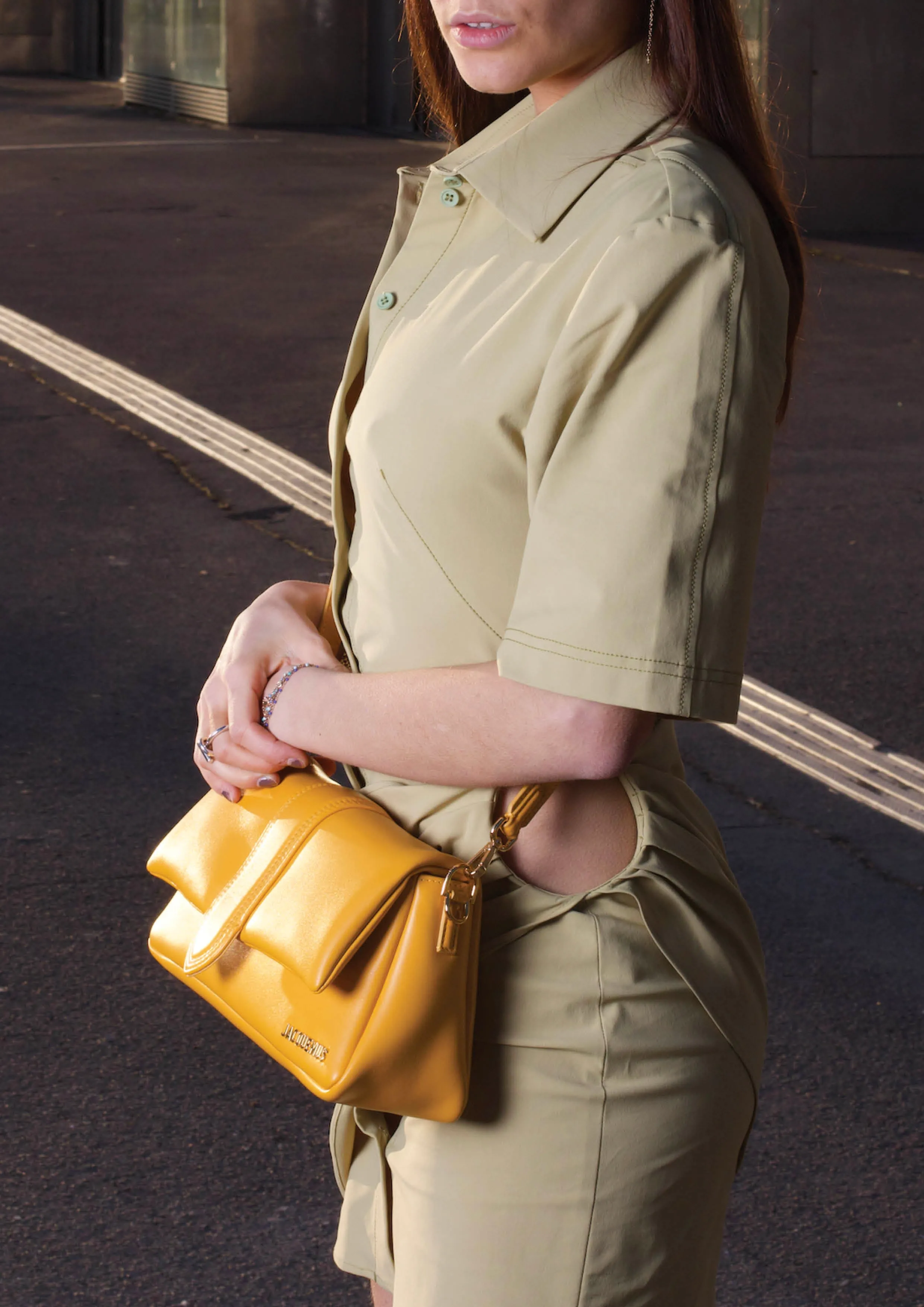 JACQUEMUS - LA ROBE CAMISA LIGHT KHAKI