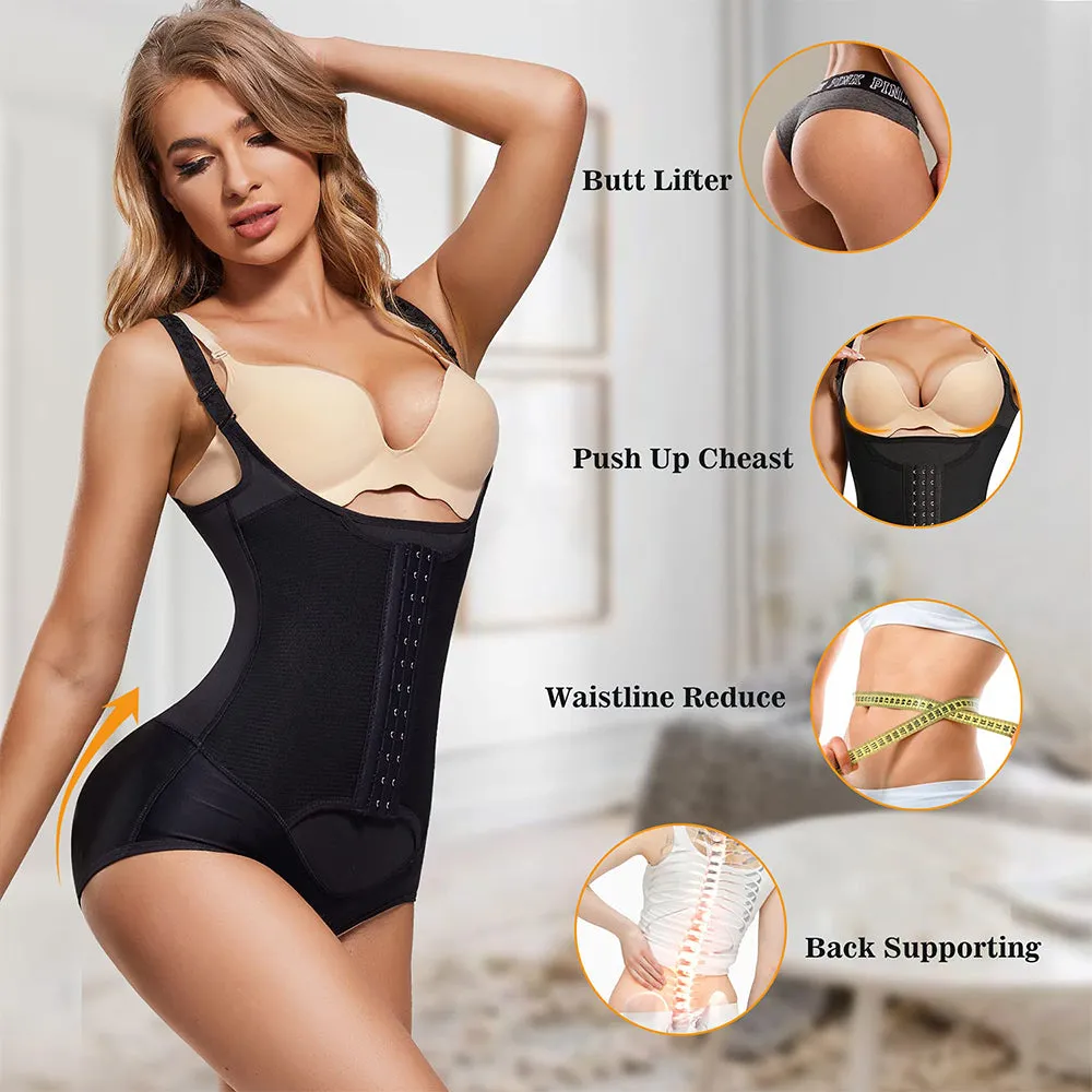 Junlan Women Full Body Shaper Corset  with Adjustable Straps