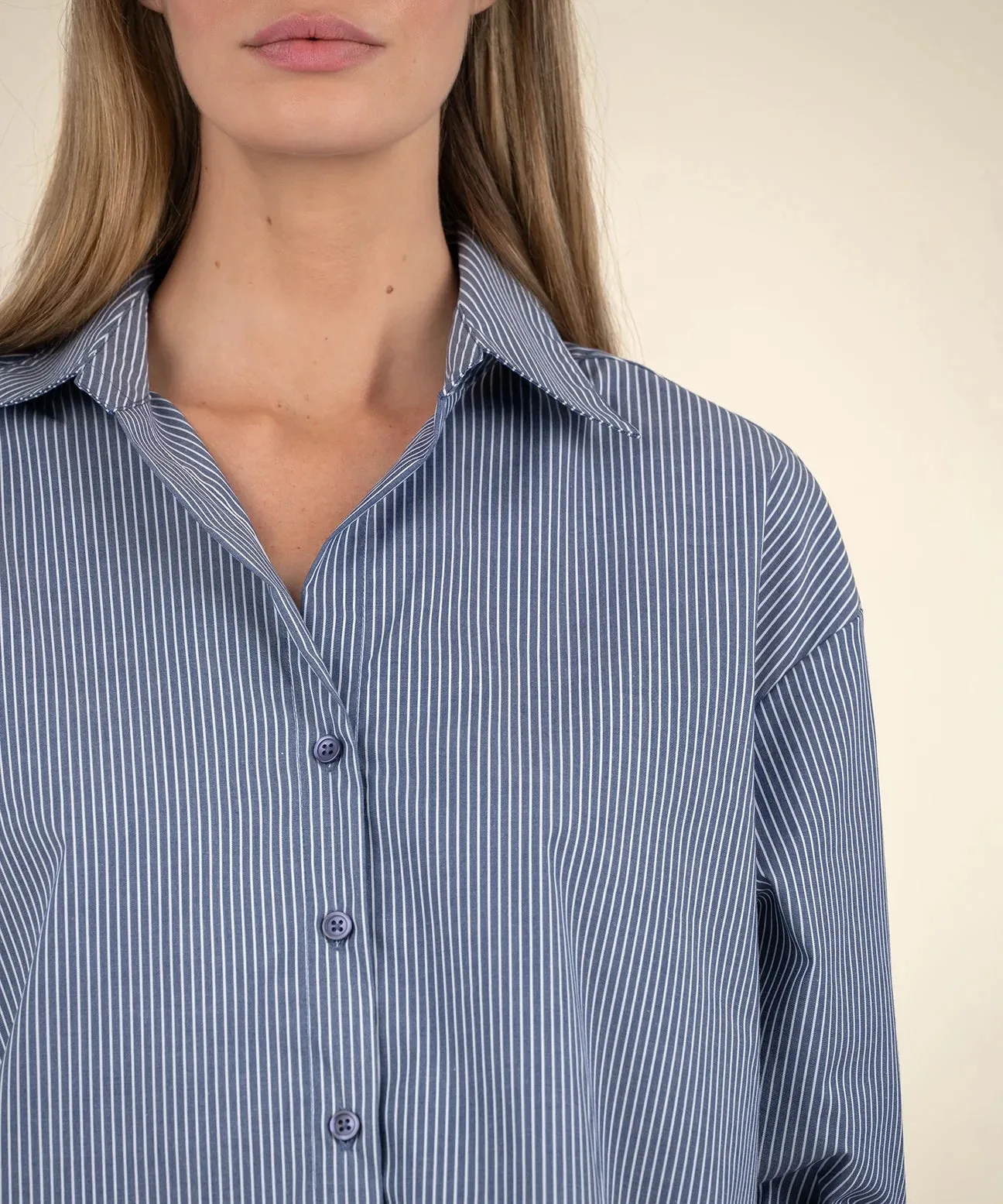 Kaiya Striped Boyfriend Shirt - Kut