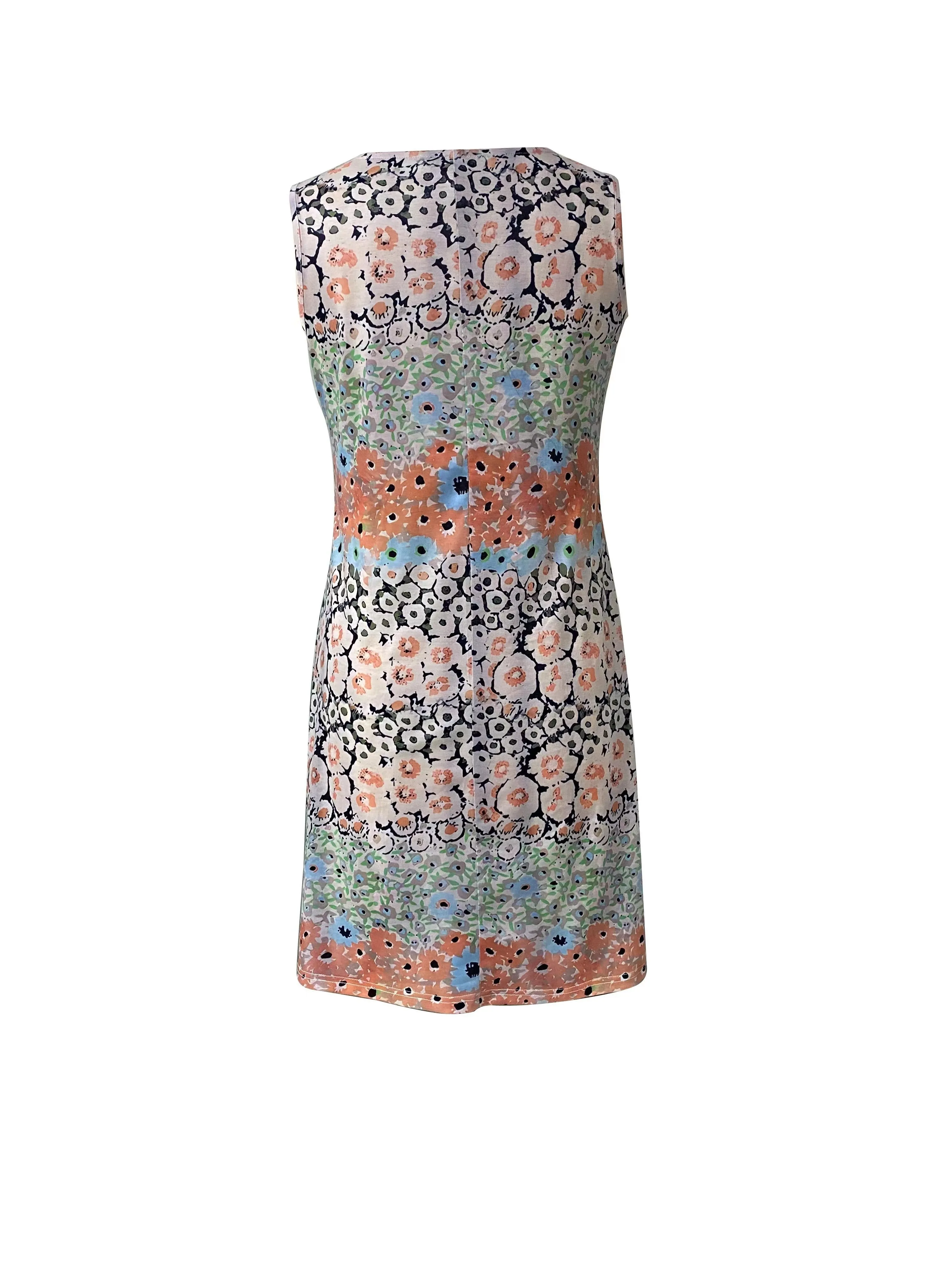 KAREN | SLEEVELESS FLORAL DRESS