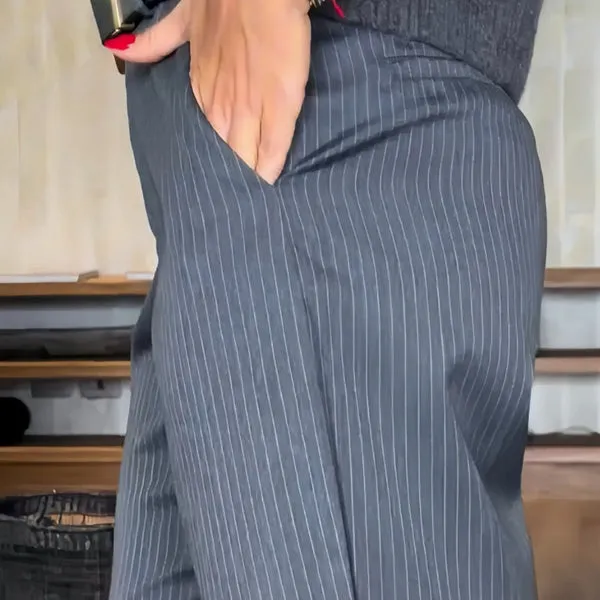 Kennedy | Striped Suit Trousers