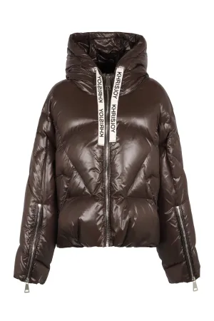 Khris Shiny hooded down jacket