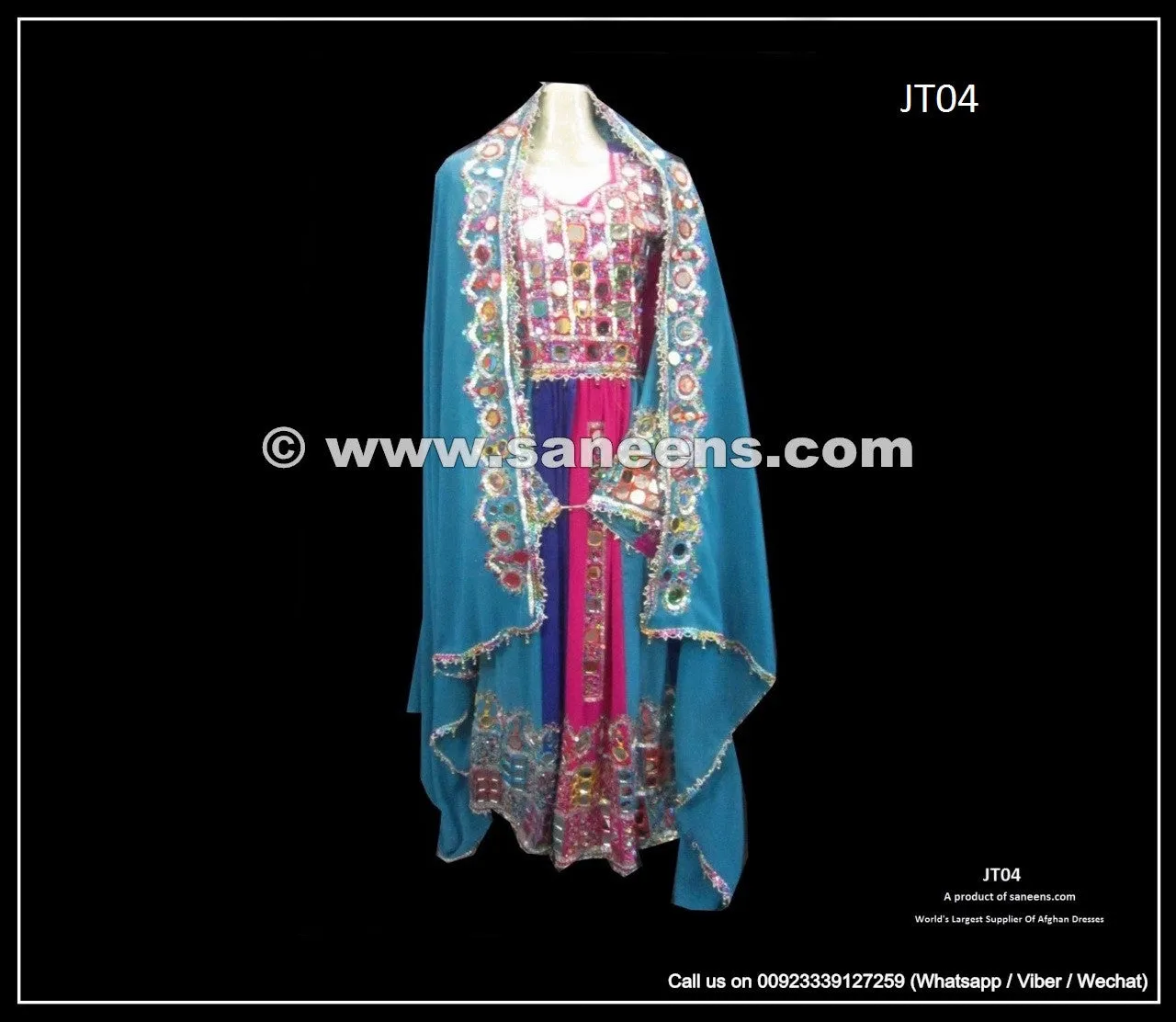 Kochi Dress, Gagra, in Blue Color