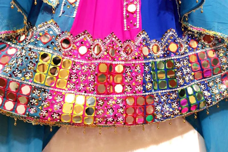 Kochi Dress, Gagra, in Blue Color