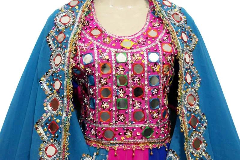 Kochi Dress, Gagra, in Blue Color