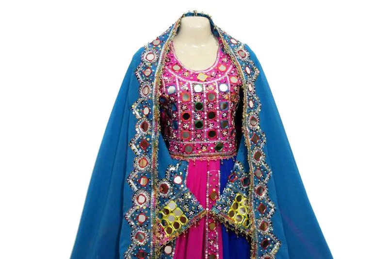 Kochi Dress, Gagra, in Blue Color