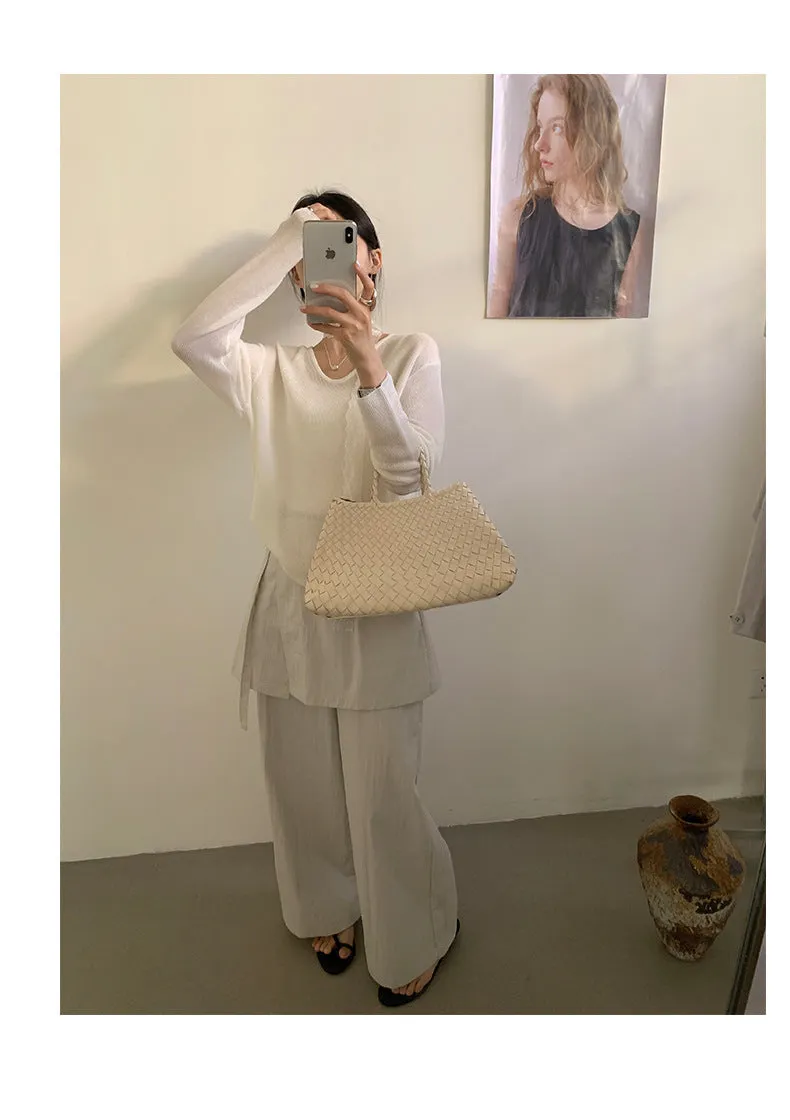 Lace V-neck sweater