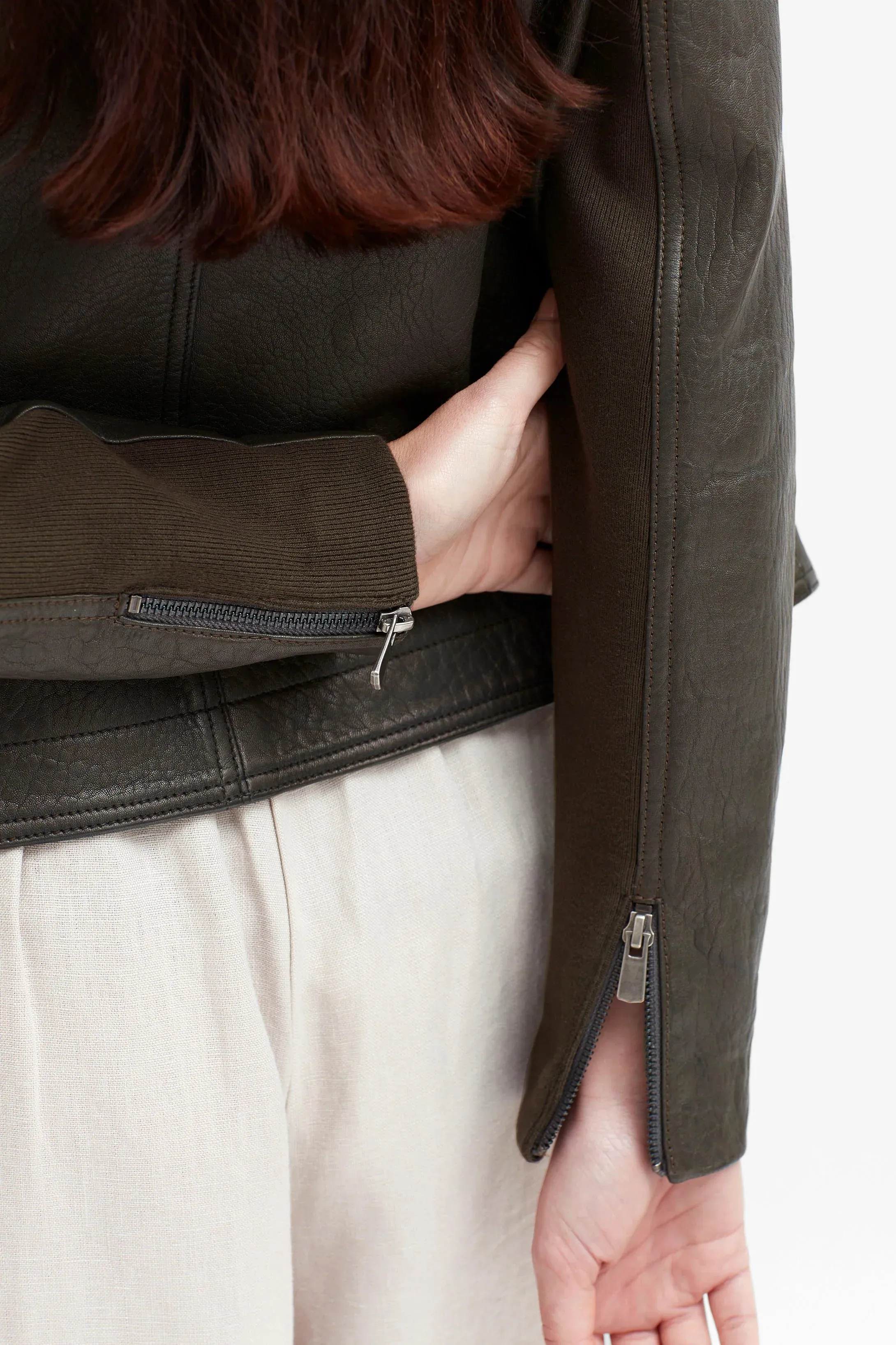 Lader Leather Jacket -Tarmac