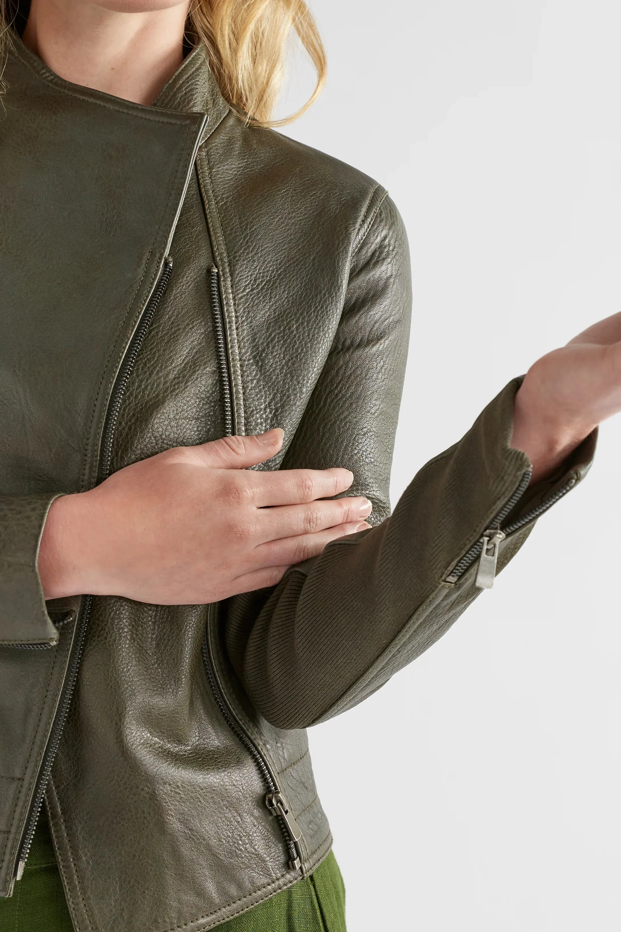 Lader Leather Jacket -Tarmac