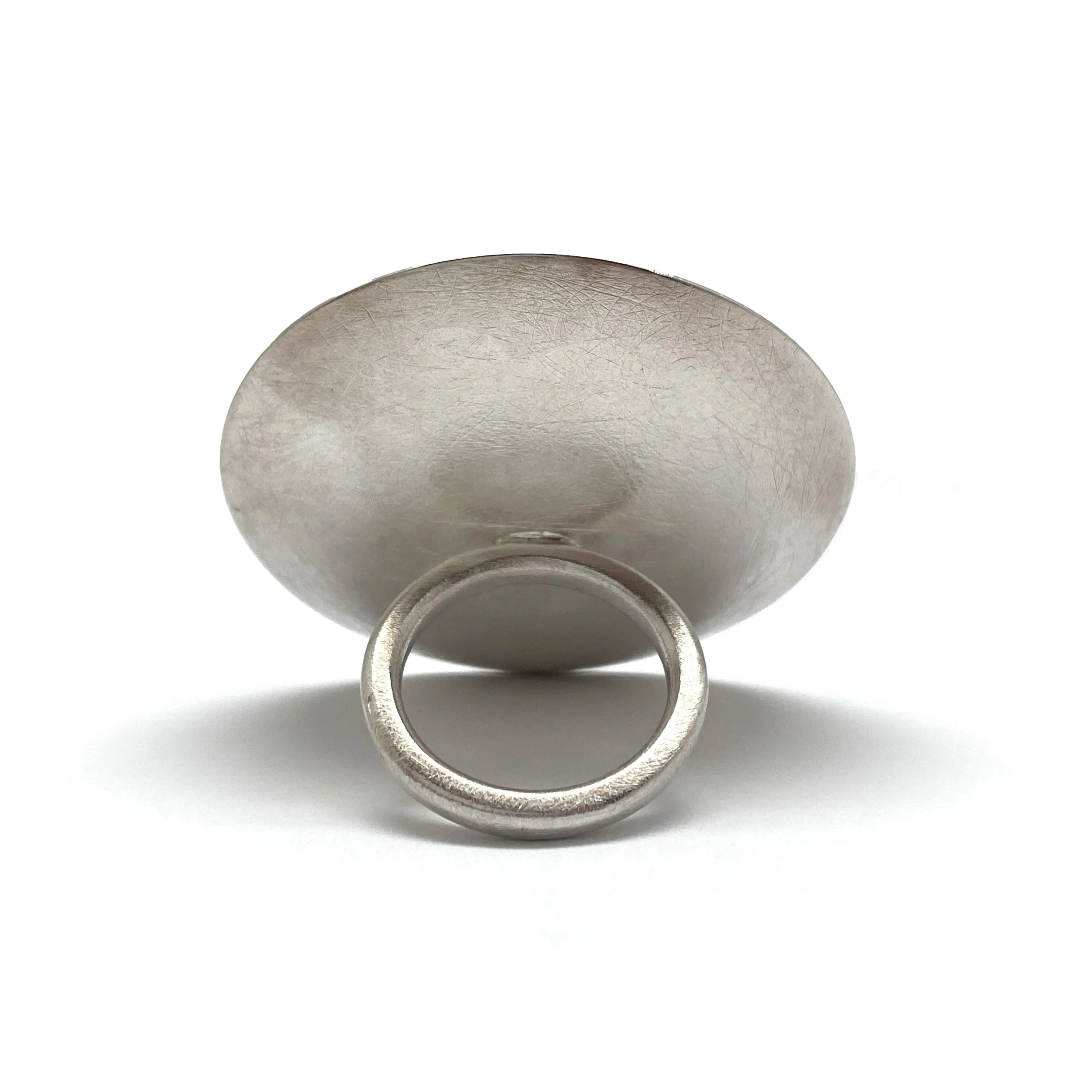 Large Textured Silver Ring