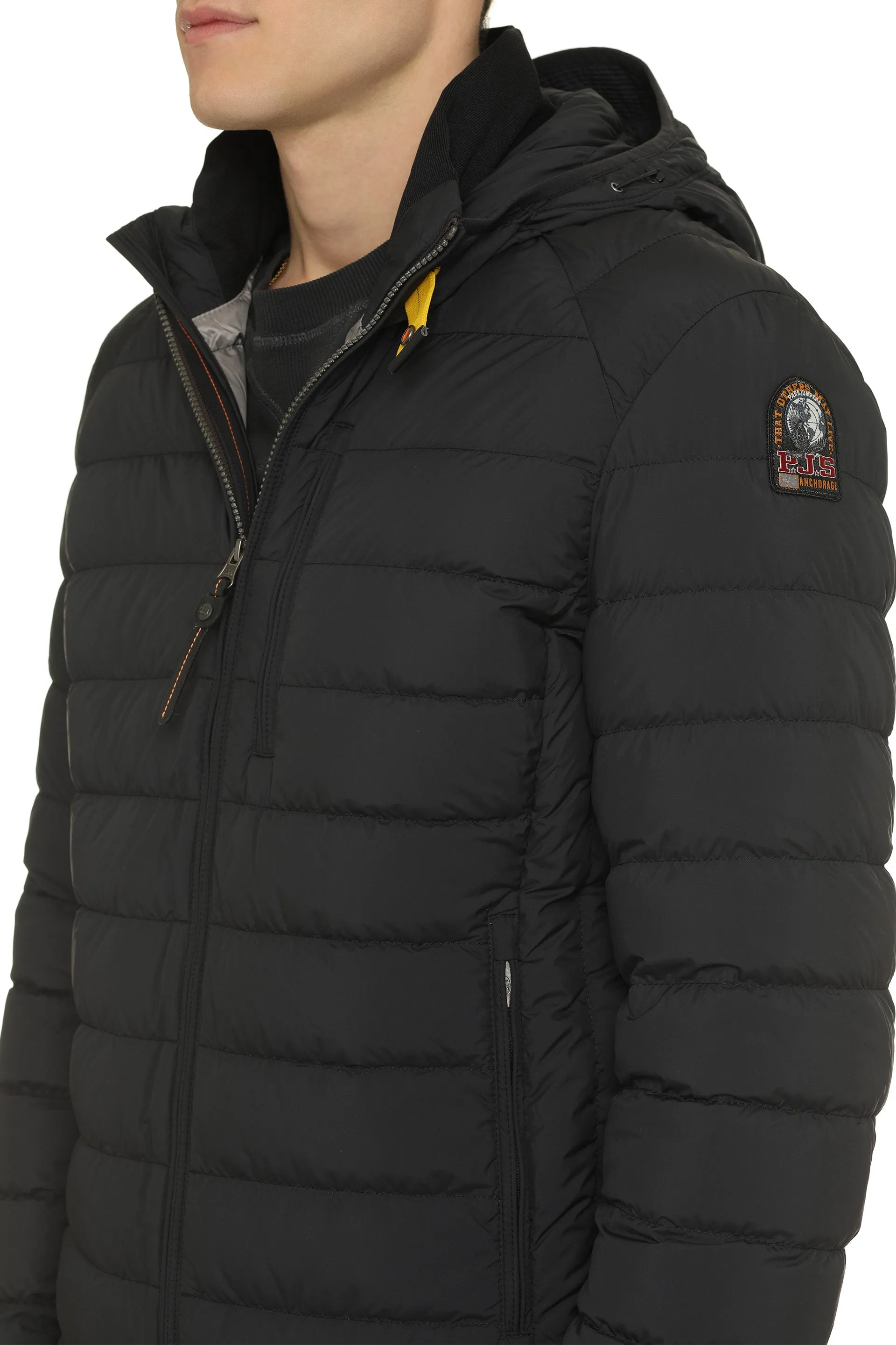 Last Minute Hooded short down jacket