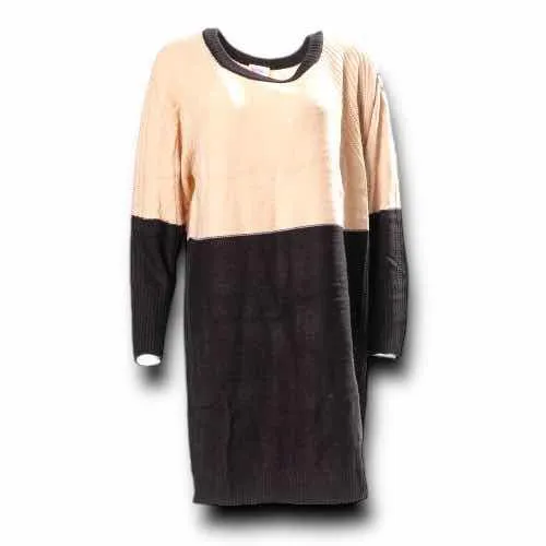 Lauren - Cream Black Block Knit