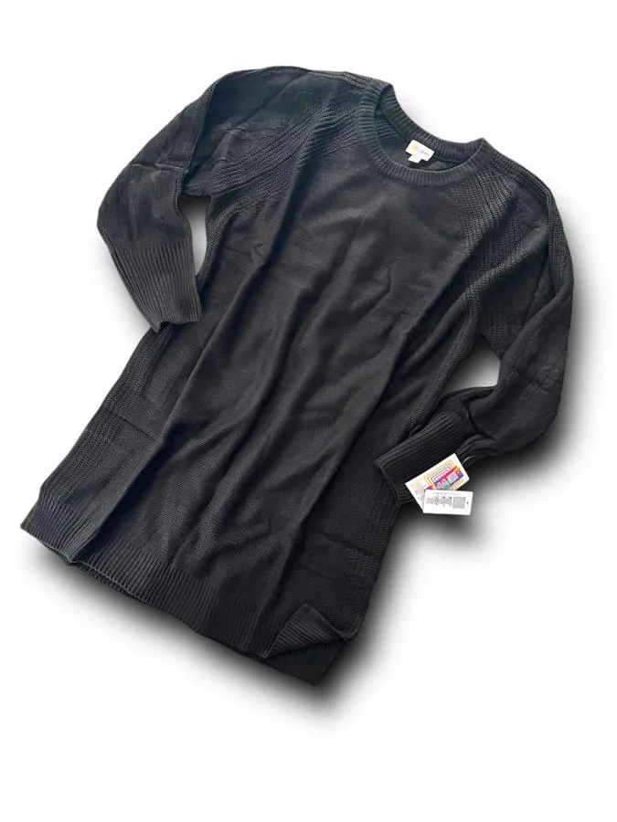 Lauren - Solid Black Sweater Knit