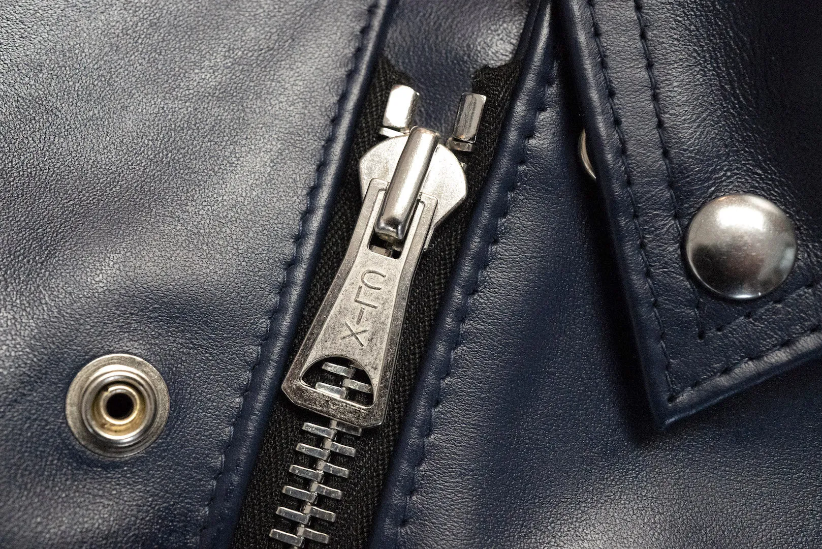 Lewis Leathers 441T Navy Horsehide 'Cyclone' Jacket (Tight fit)