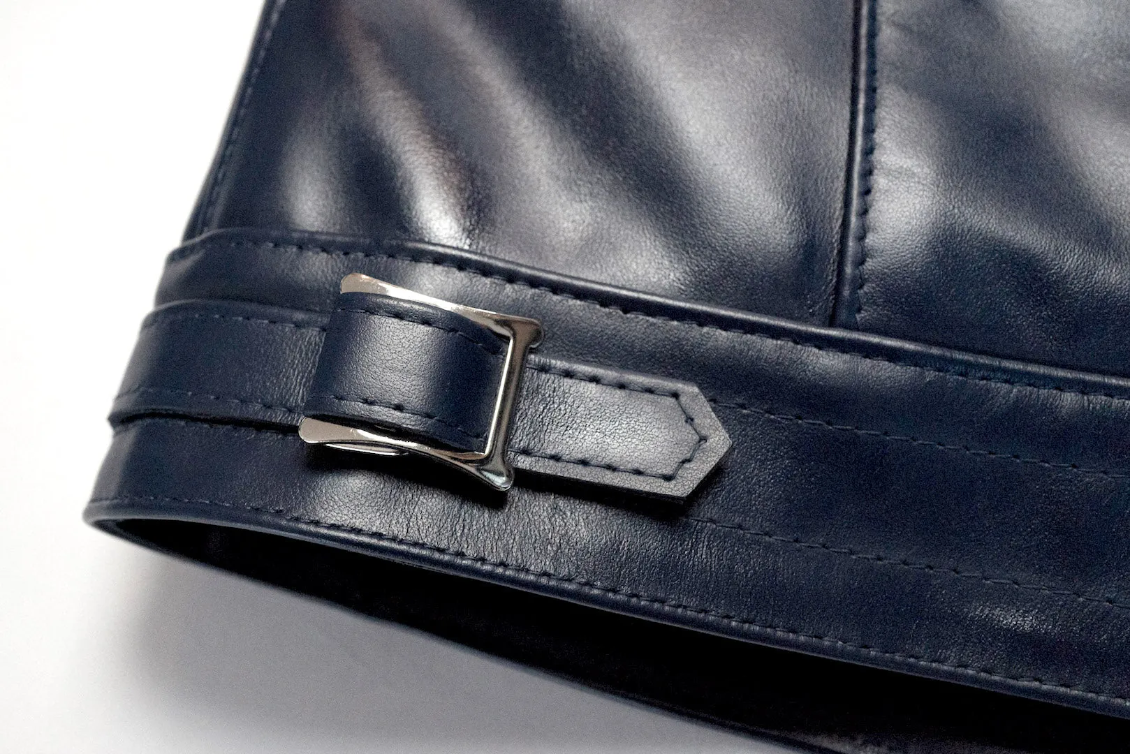 Lewis Leathers 441T Navy Horsehide 'Cyclone' Jacket (Tight fit)