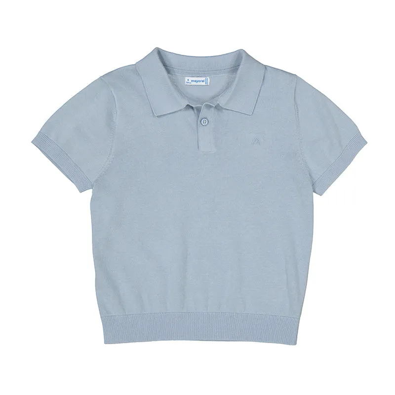 Light Blue Polo Sweater