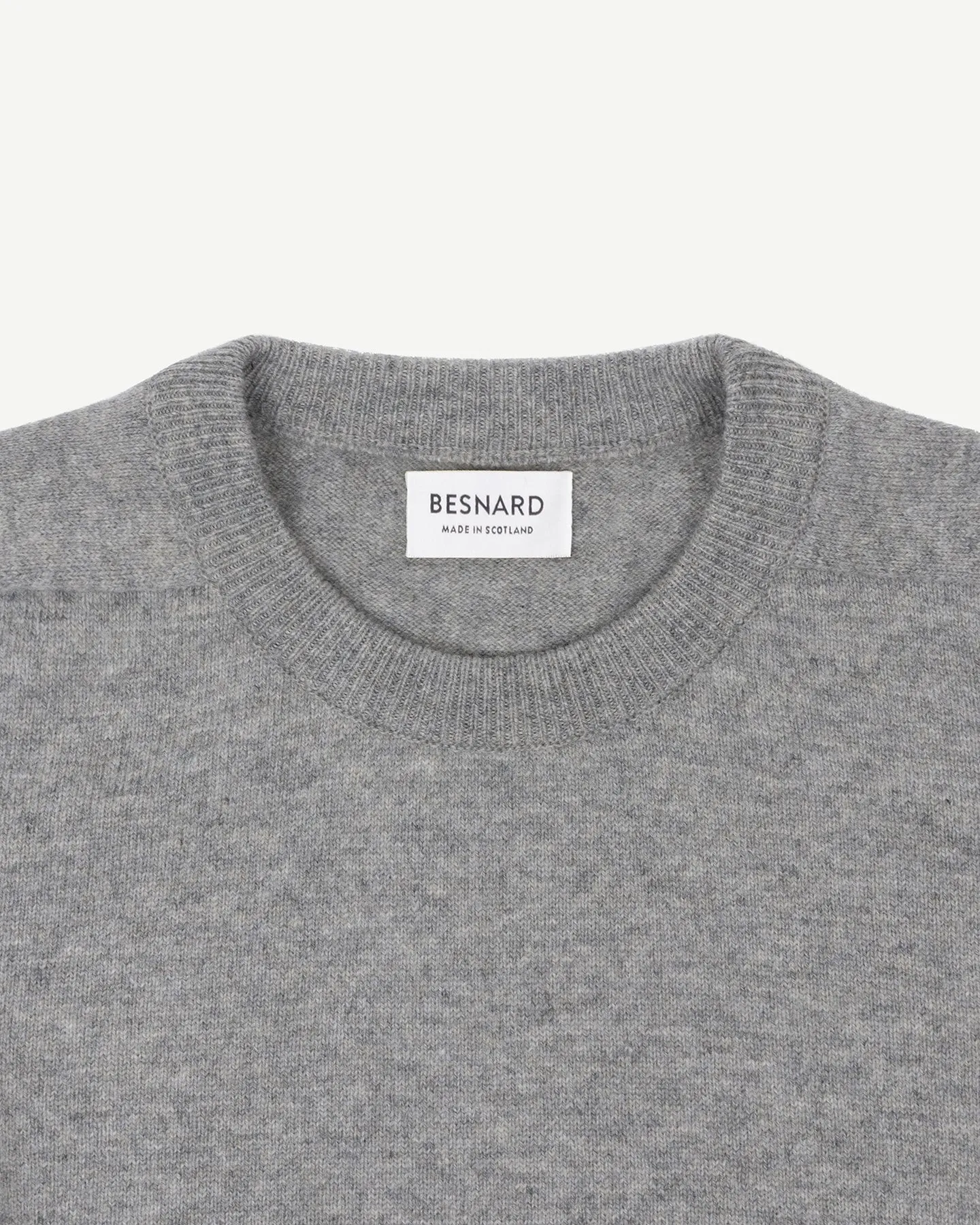 Light Grey Lambswool Crew Neck