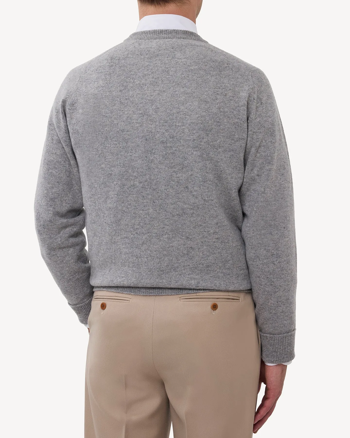 Light Grey Lambswool Crew Neck