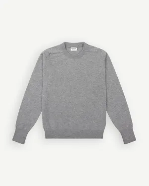 Light Grey Lambswool Crew Neck