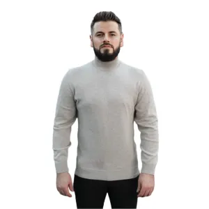 Light Tan , Wool Mock Neck,  Essential  Sweater